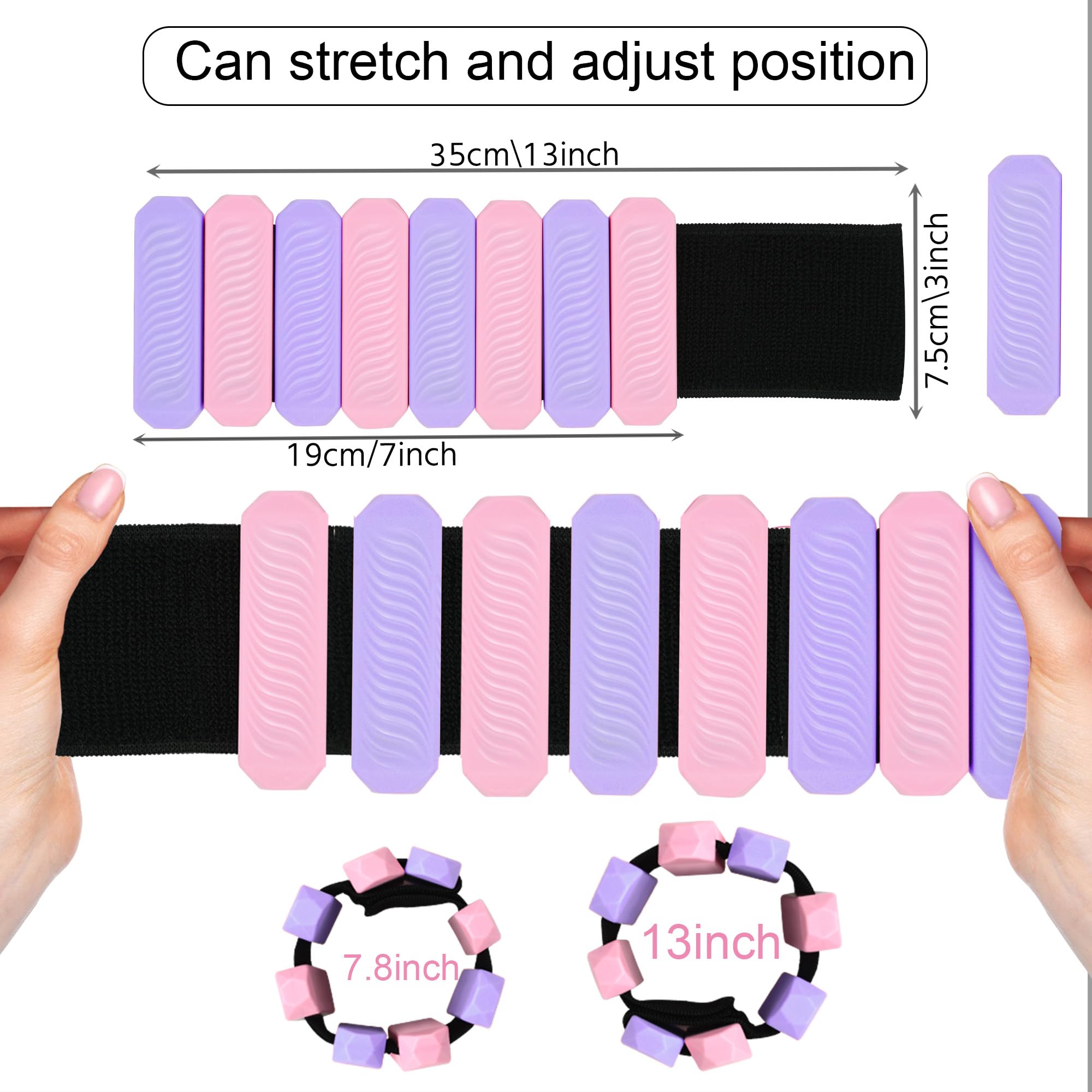 Pesas para Tobillo y Muñeca para Mujeres, -rosa-morado - Imagen 3