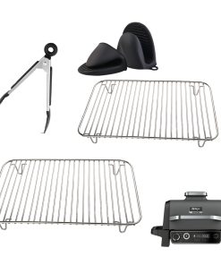 Juego de 2 rejillas de acero inoxidable para parrilla de