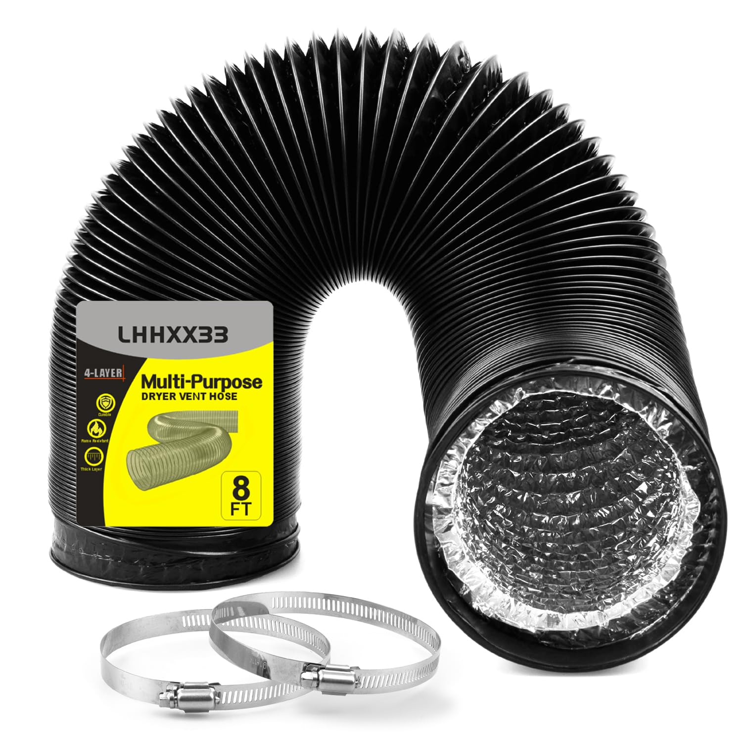 Manguera de ventilación para secadora - -Negro