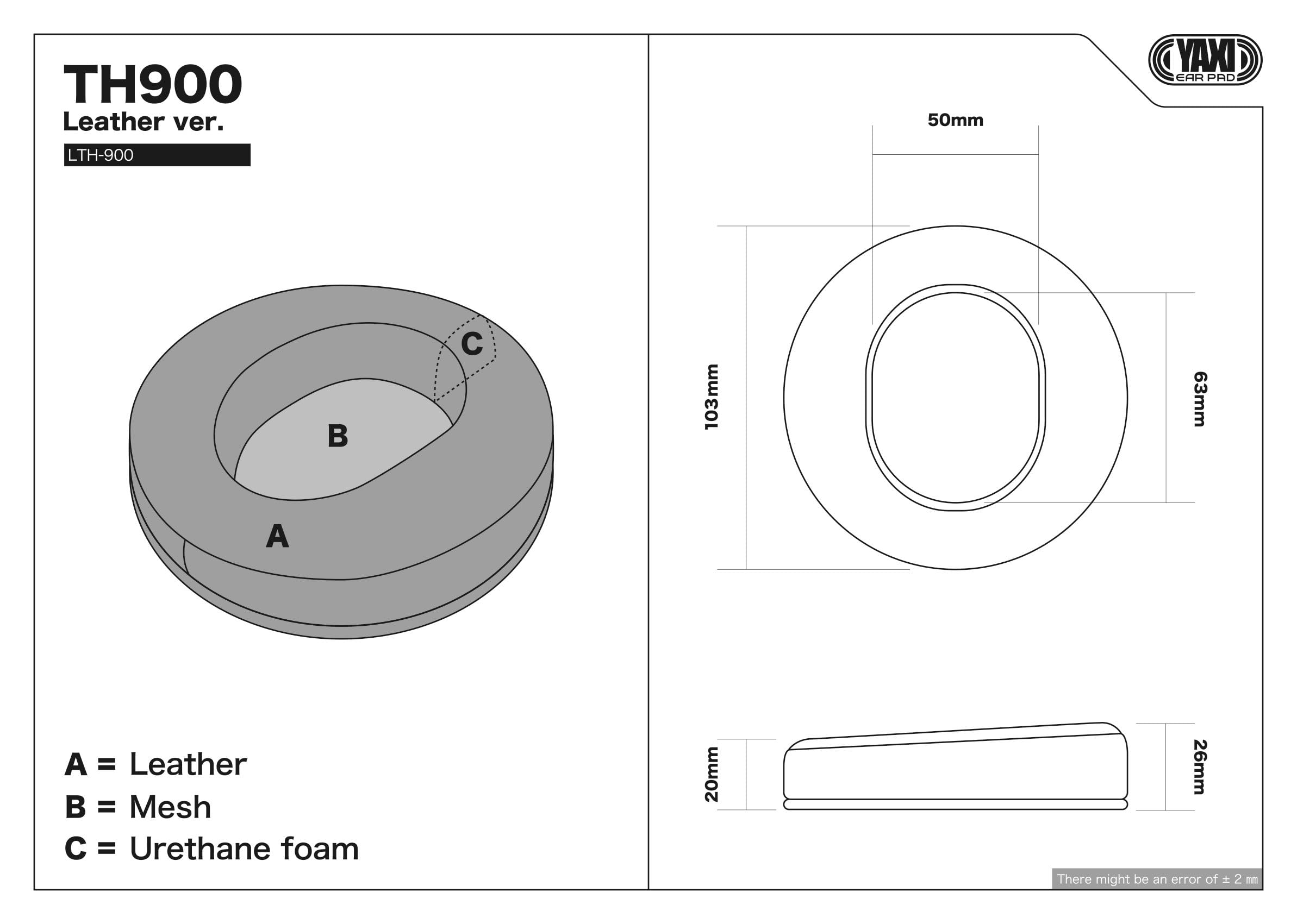 YAXI Comfort TH900/TH610/TH600/TH-X00 Almohadillas para los - Imagen 5