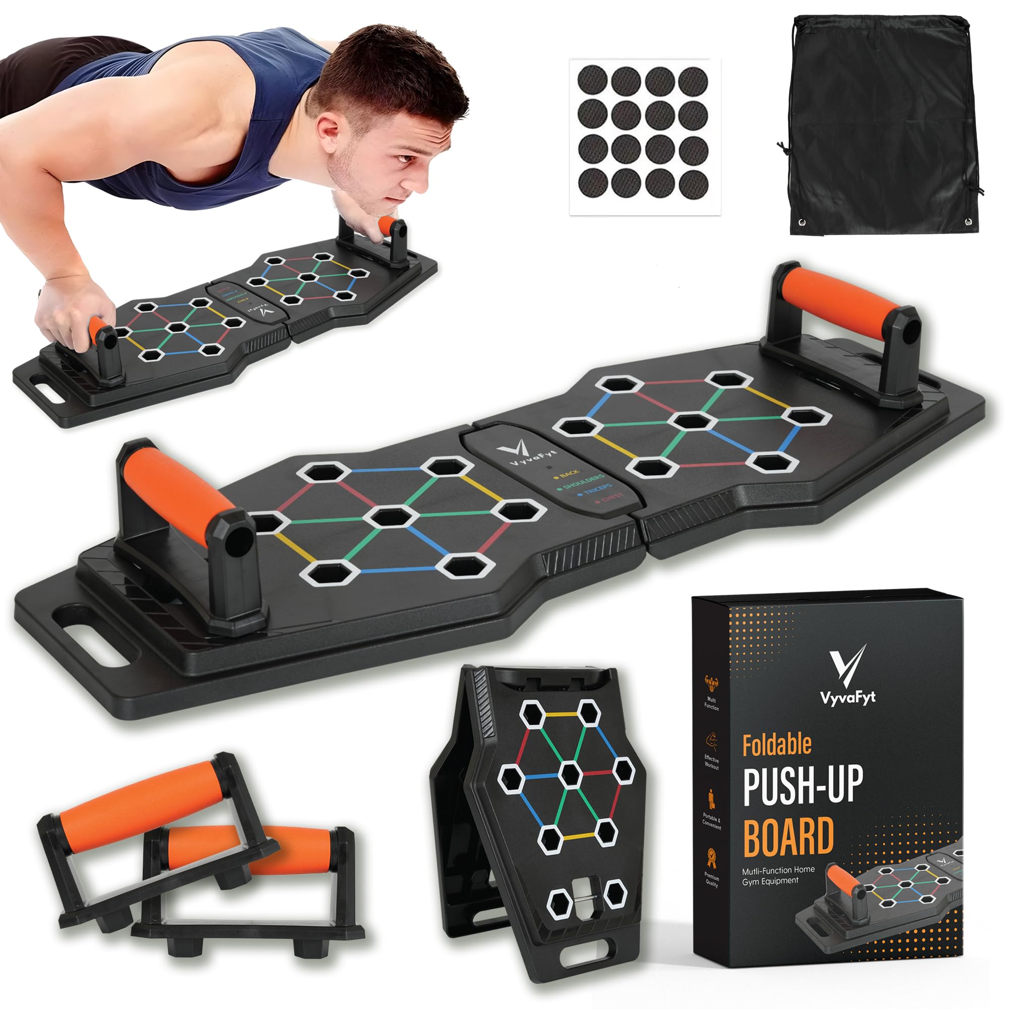 Tablero de Flexiones Vyva Fyt Heavy-Duty 25-en-1 - Equipo