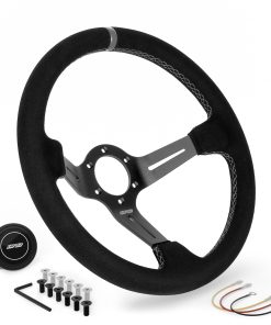 Volante de Carreras de Ante DND Performance con Costuras