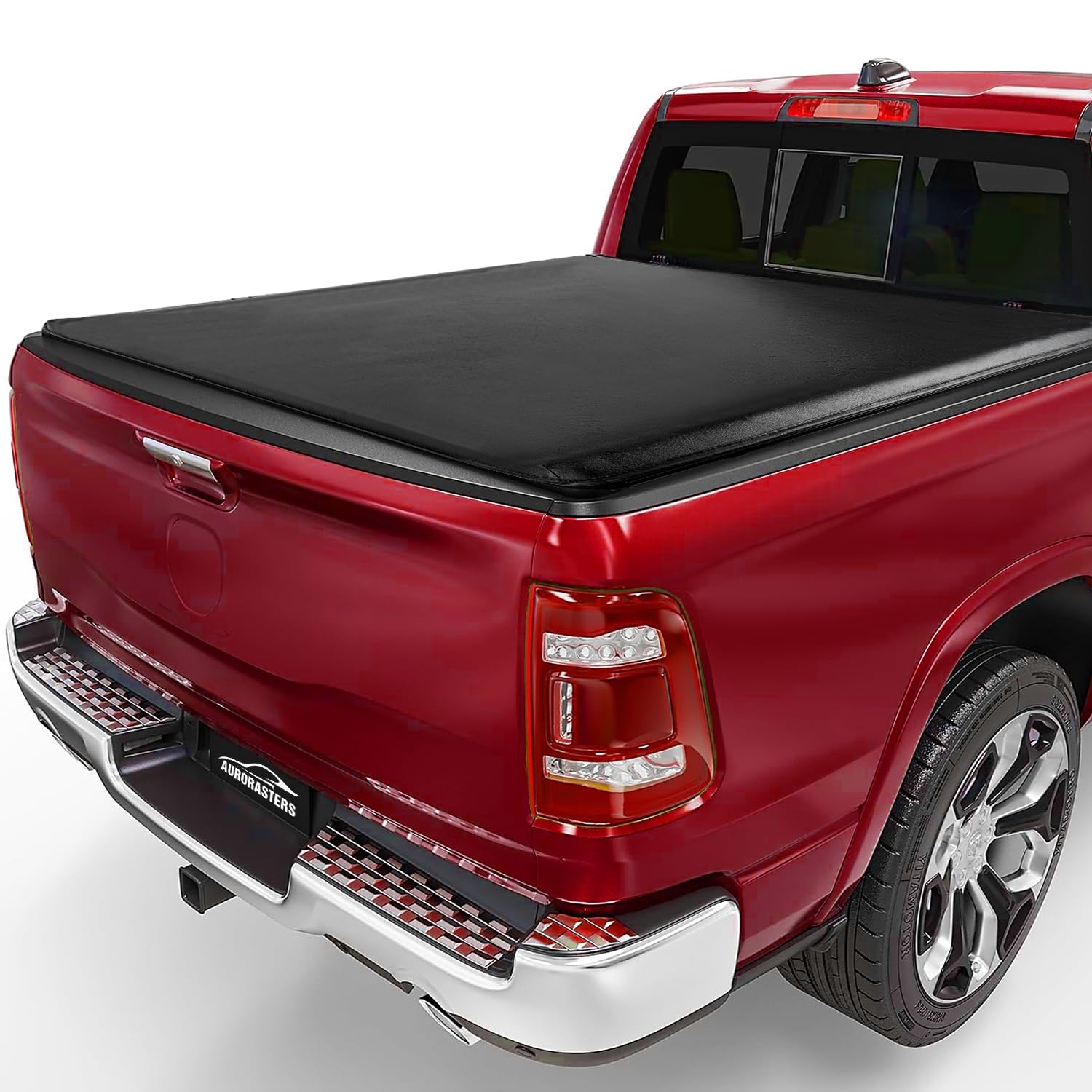 Cubierta de cama de camioneta blanda de tres pliegues