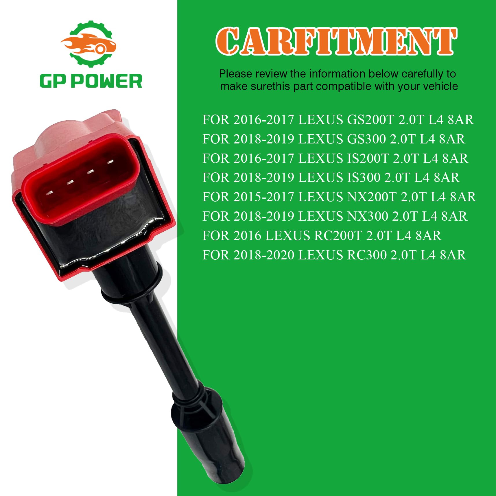 Conjunto de 4 bobinas de encendido de alto rendimiento GP - Imagen 5