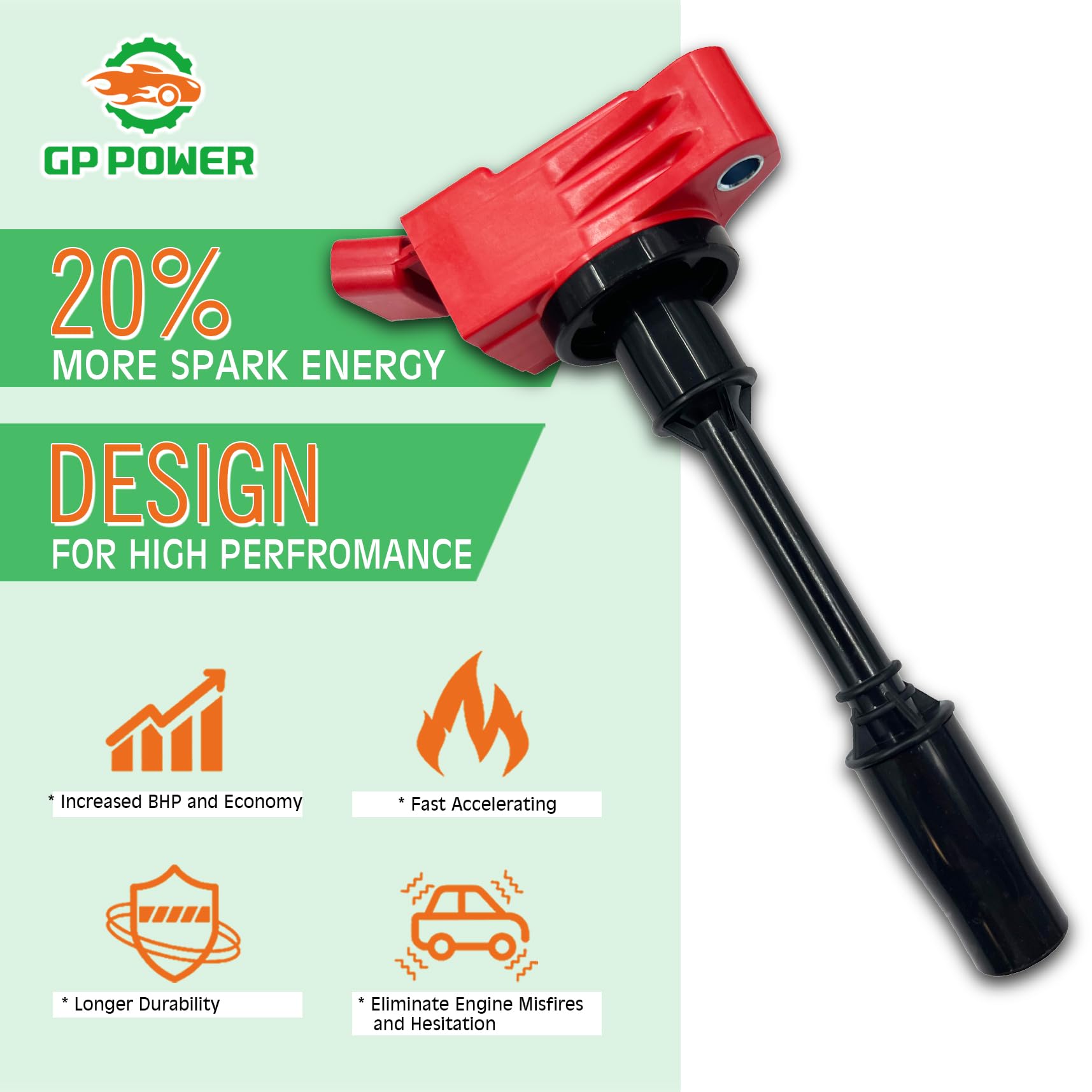 Conjunto de 4 bobinas de encendido de alto rendimiento GP - Imagen 3