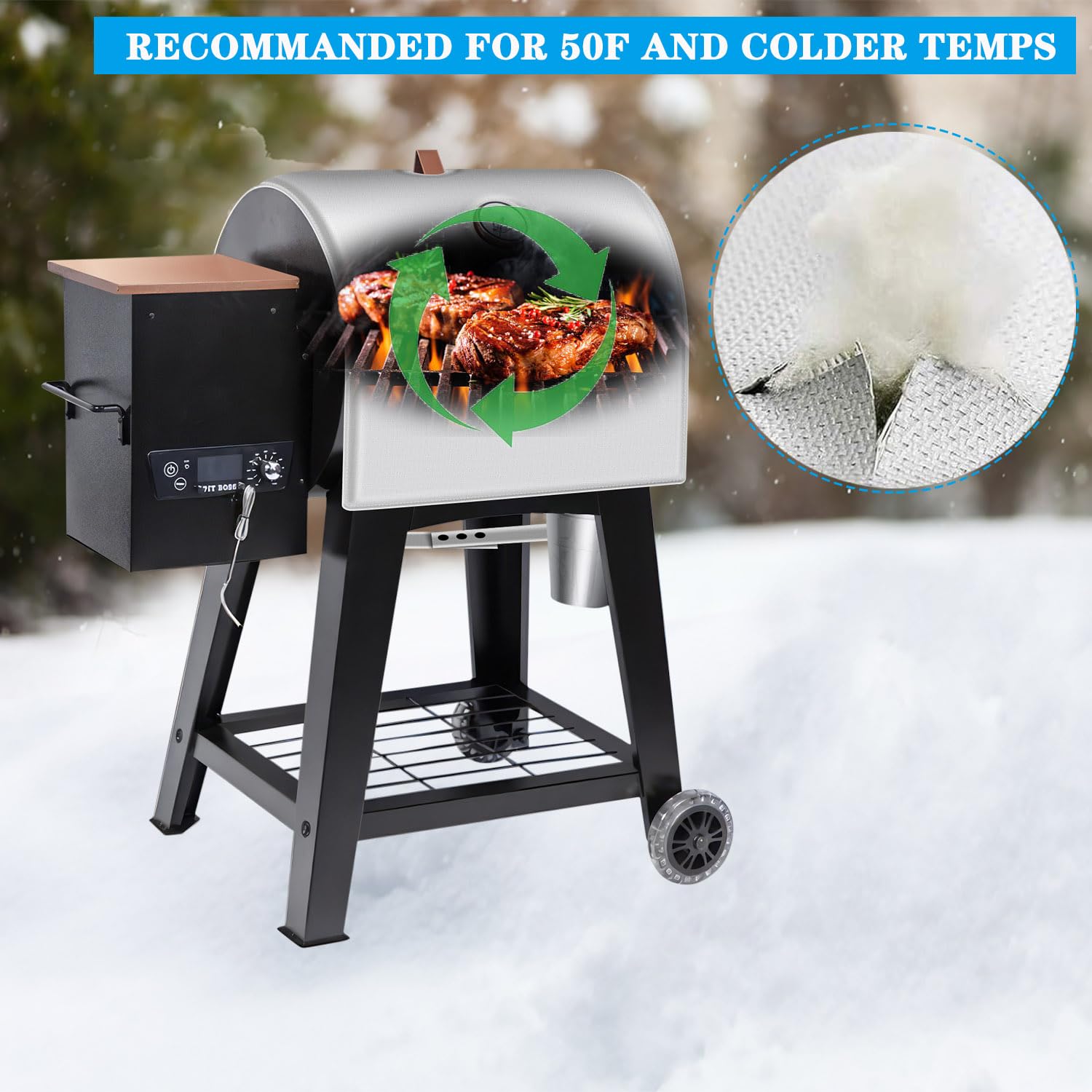 Manta Aislante Térmica para Parrilla Pit Boss Lexington 540 - Imagen 6