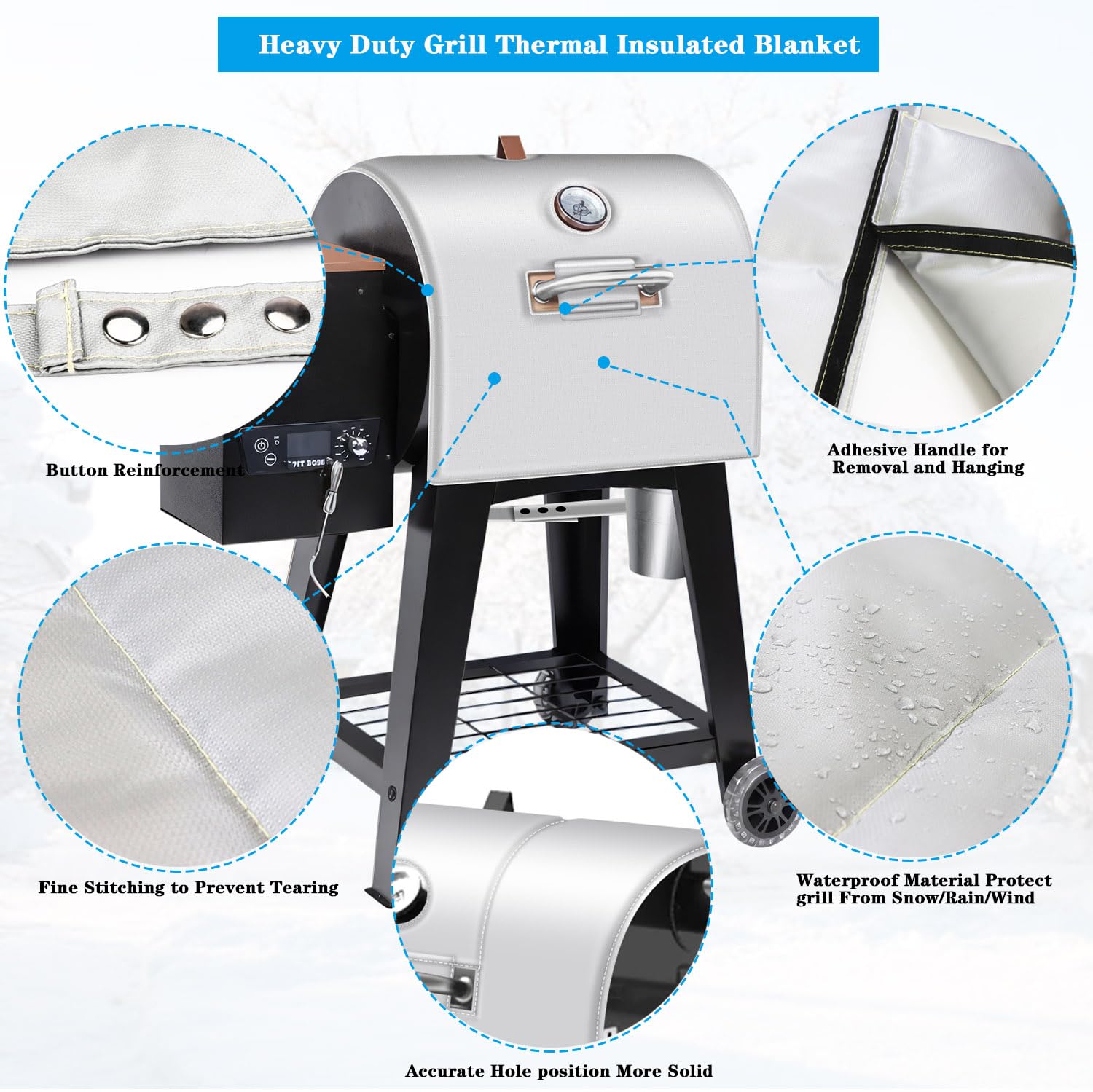Manta Aislante Térmica para Parrilla Pit Boss Lexington 540 - Imagen 7
