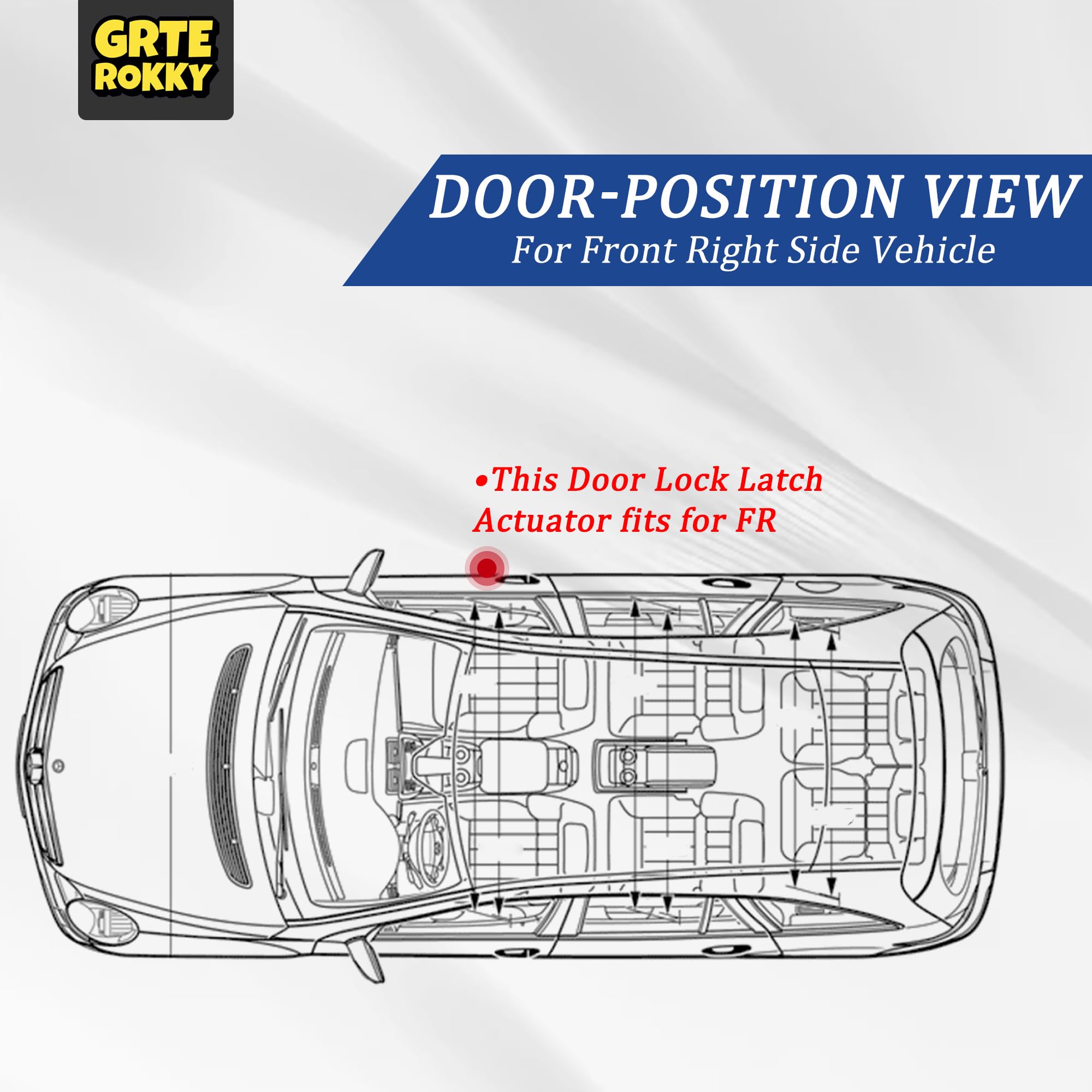 Actuador de cerradura de puerta del lado del pasajero - Imagen 3
