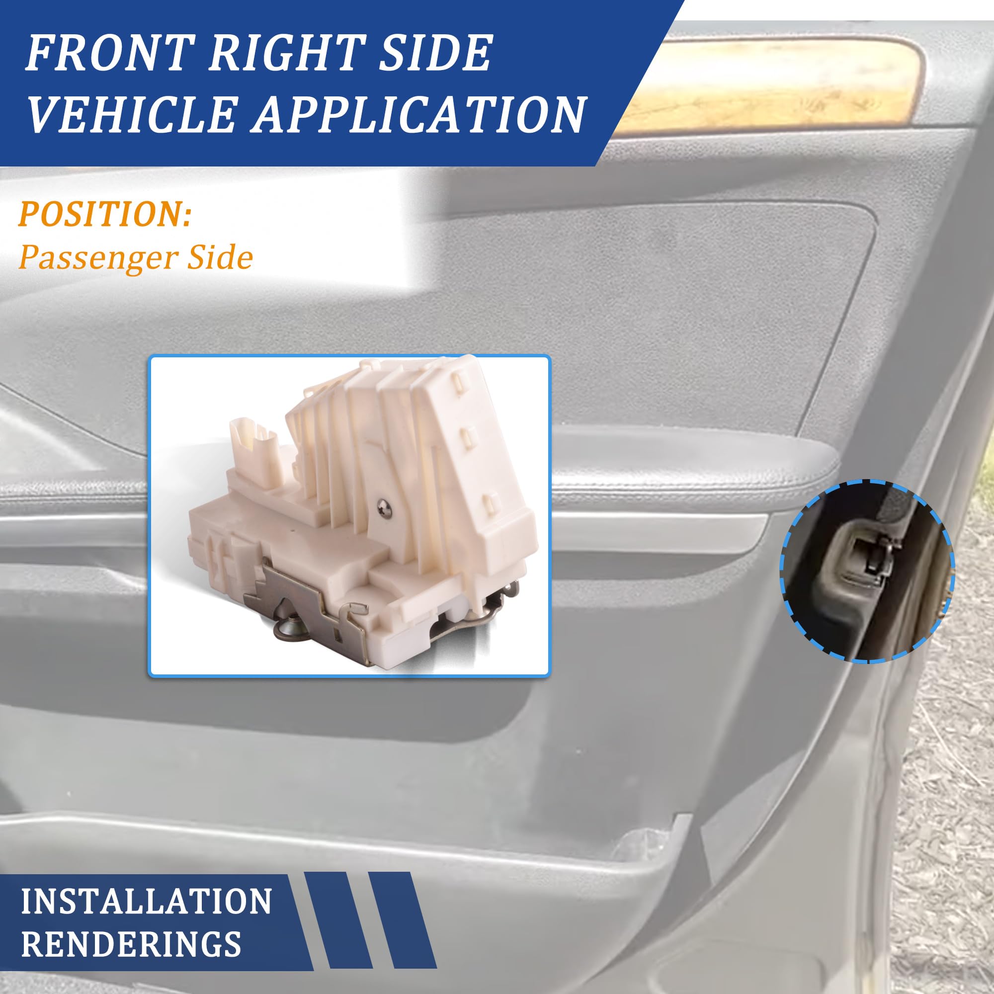 Actuador de cerradura de puerta del lado del pasajero - Imagen 4