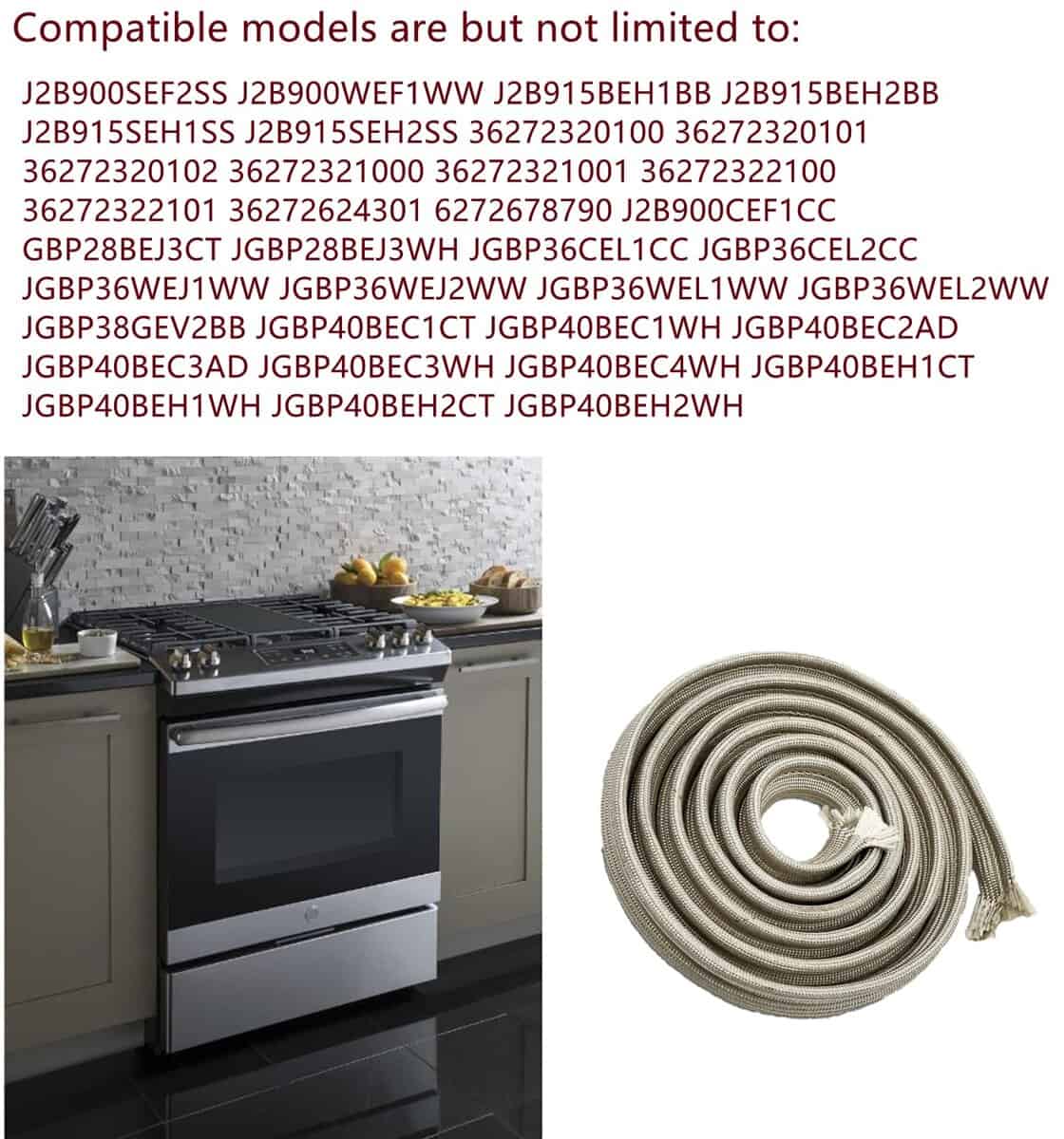 Sello de puerta de horno Mengfan Upgrade WB4K1 de repuesto - Imagen 6