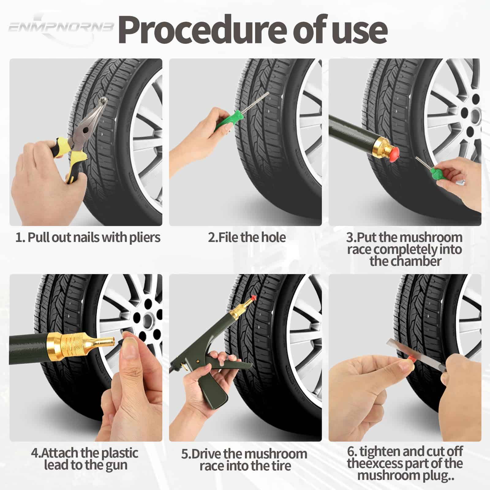 Kit de Reparación de Neumáticos para Motocicletas - Arregla - Imagen 4