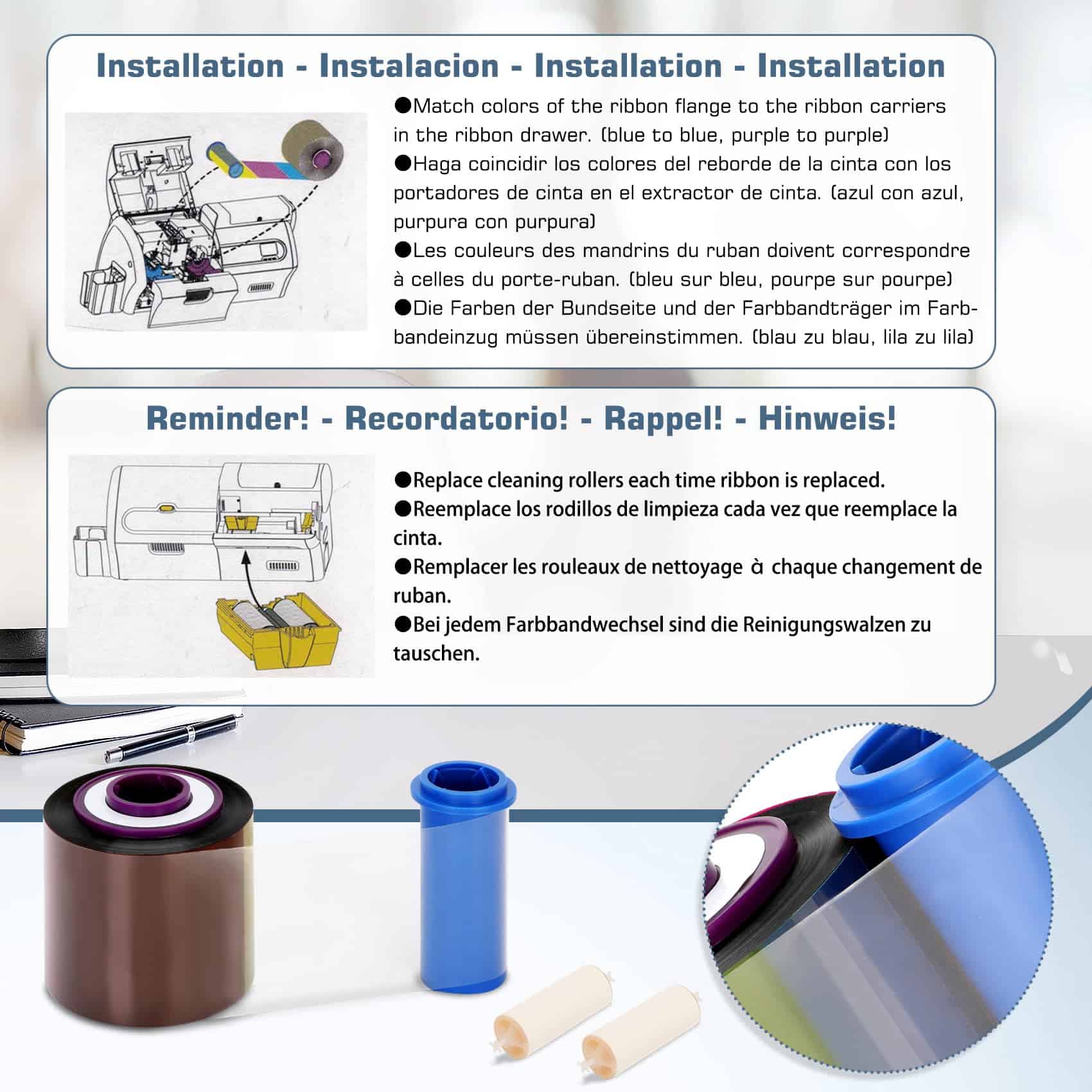 Cinta YMCKO 800077-742, Compatible con Impresora ZXP Series - Imagen 6
