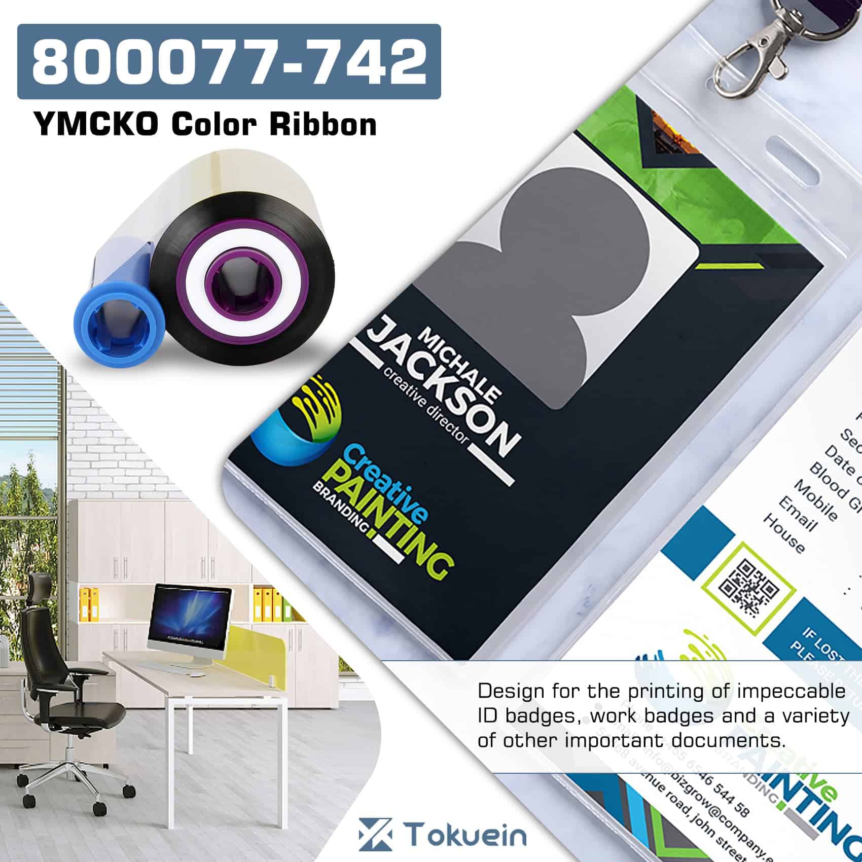 Cinta YMCKO 800077-742, Compatible con Impresora ZXP Series - Imagen 4