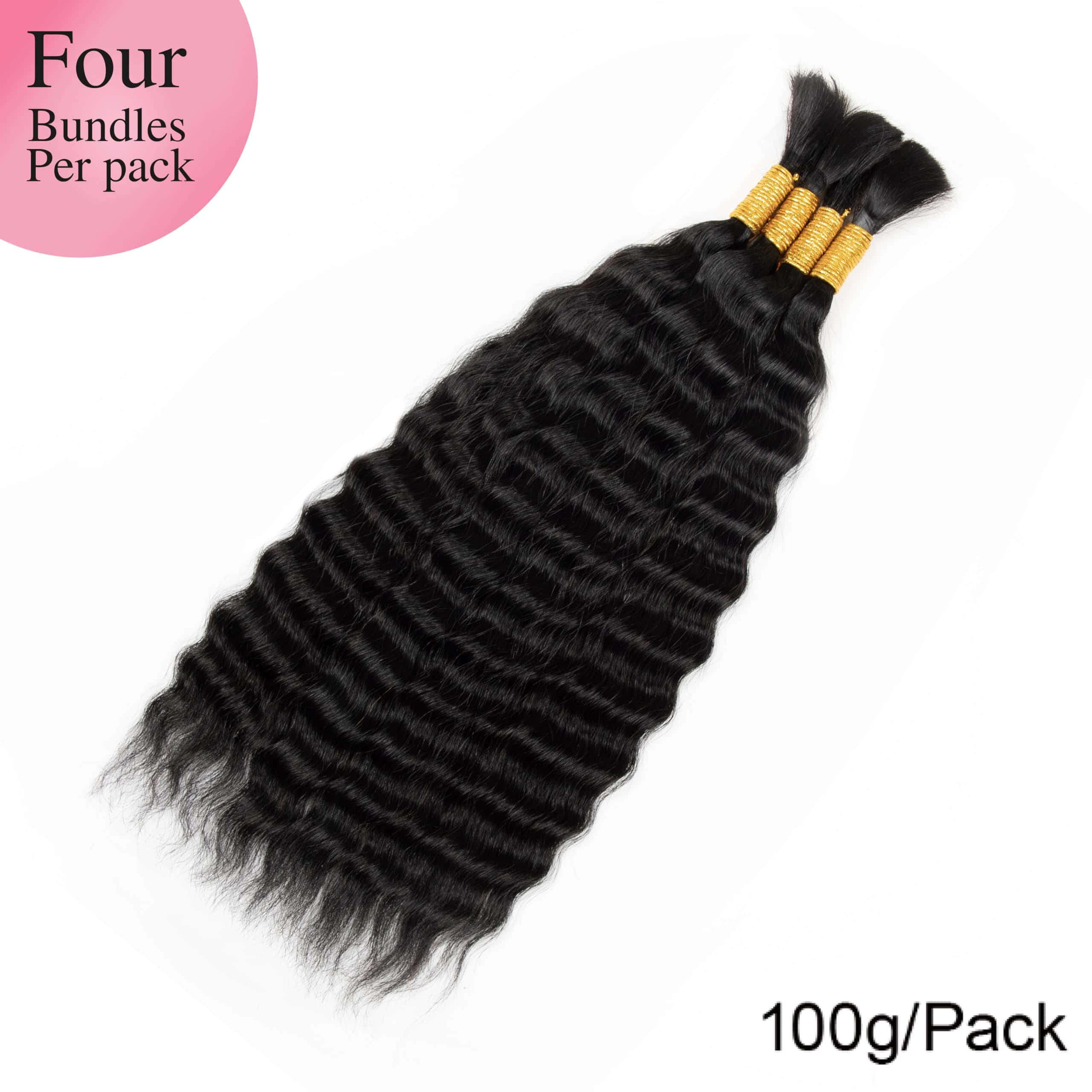 TOPBULK Super Wave Pelo de Trenzado Humano Húmedo y - Imagen 3