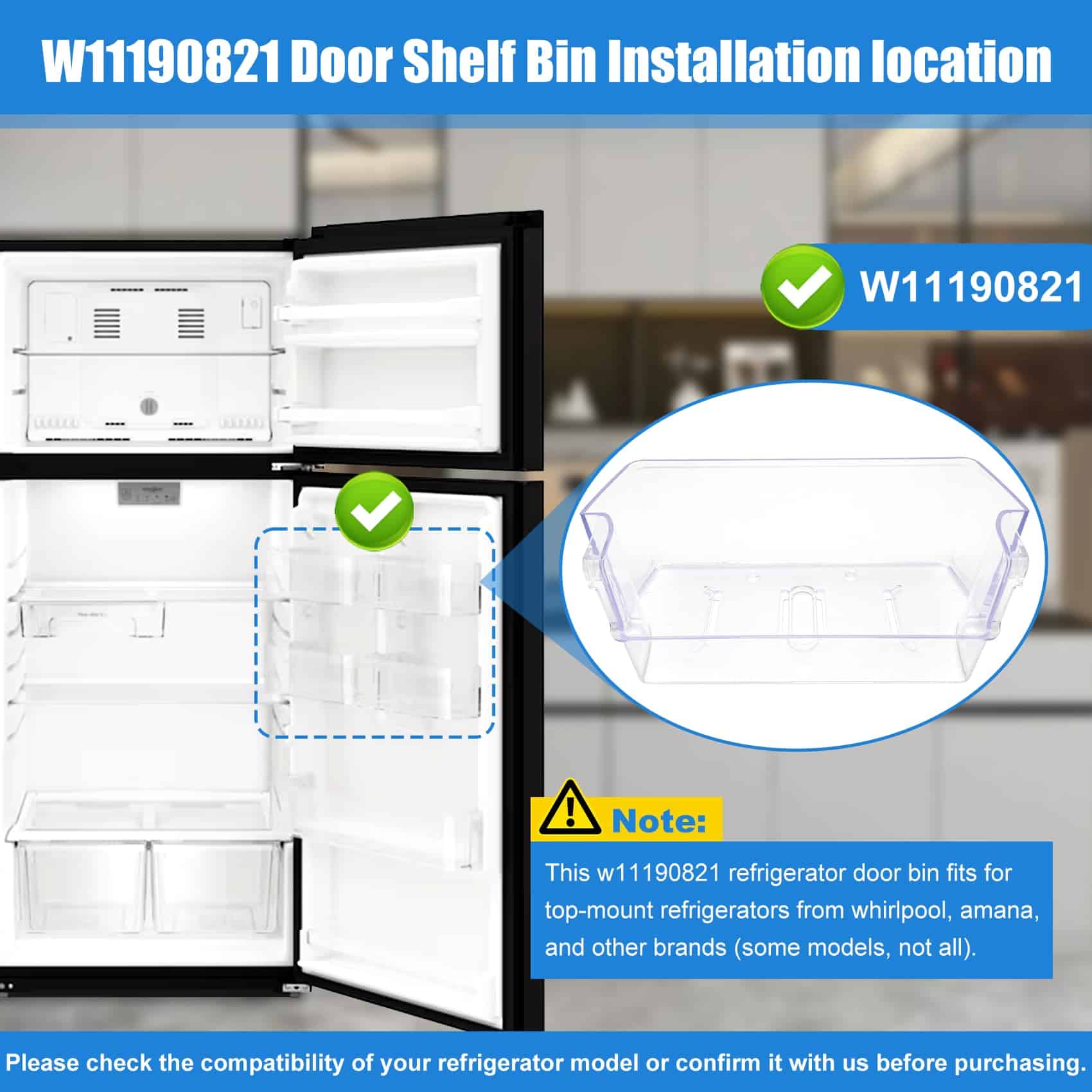 Repisa para Puerta W11190821, W10805889 Compatible con - Imagen 5