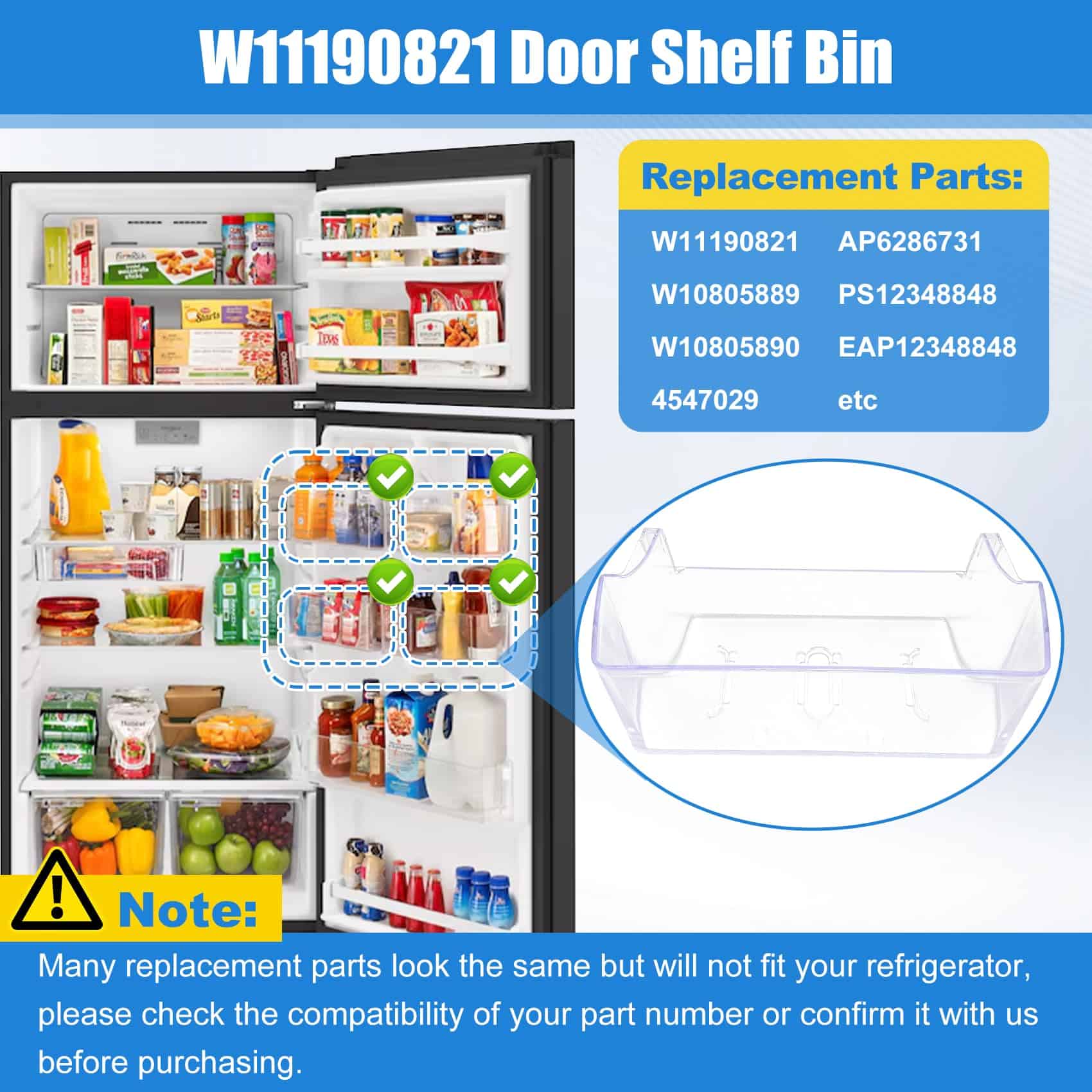 Repisa para Puerta W11190821, W10805889 Compatible con - Imagen 3