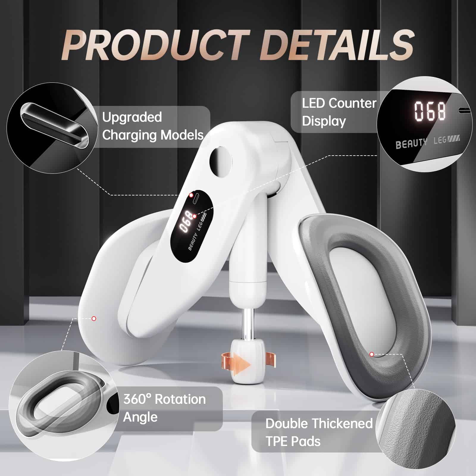 Entrenador de Muslos y Caderas WKWE, Ejercitador Kegel, - Imagen 5