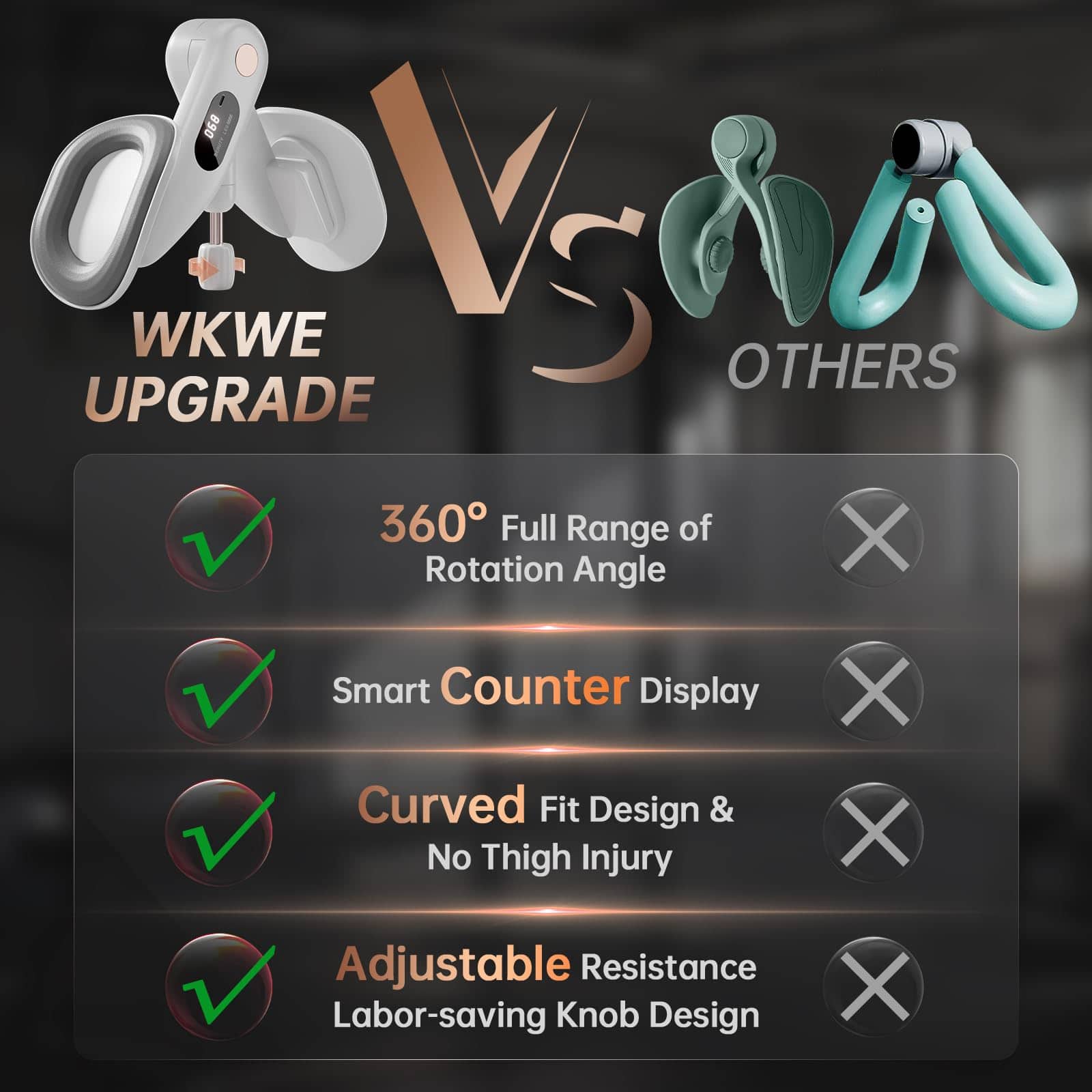 Entrenador de Muslos y Caderas WKWE, Ejercitador Kegel, - Imagen 3