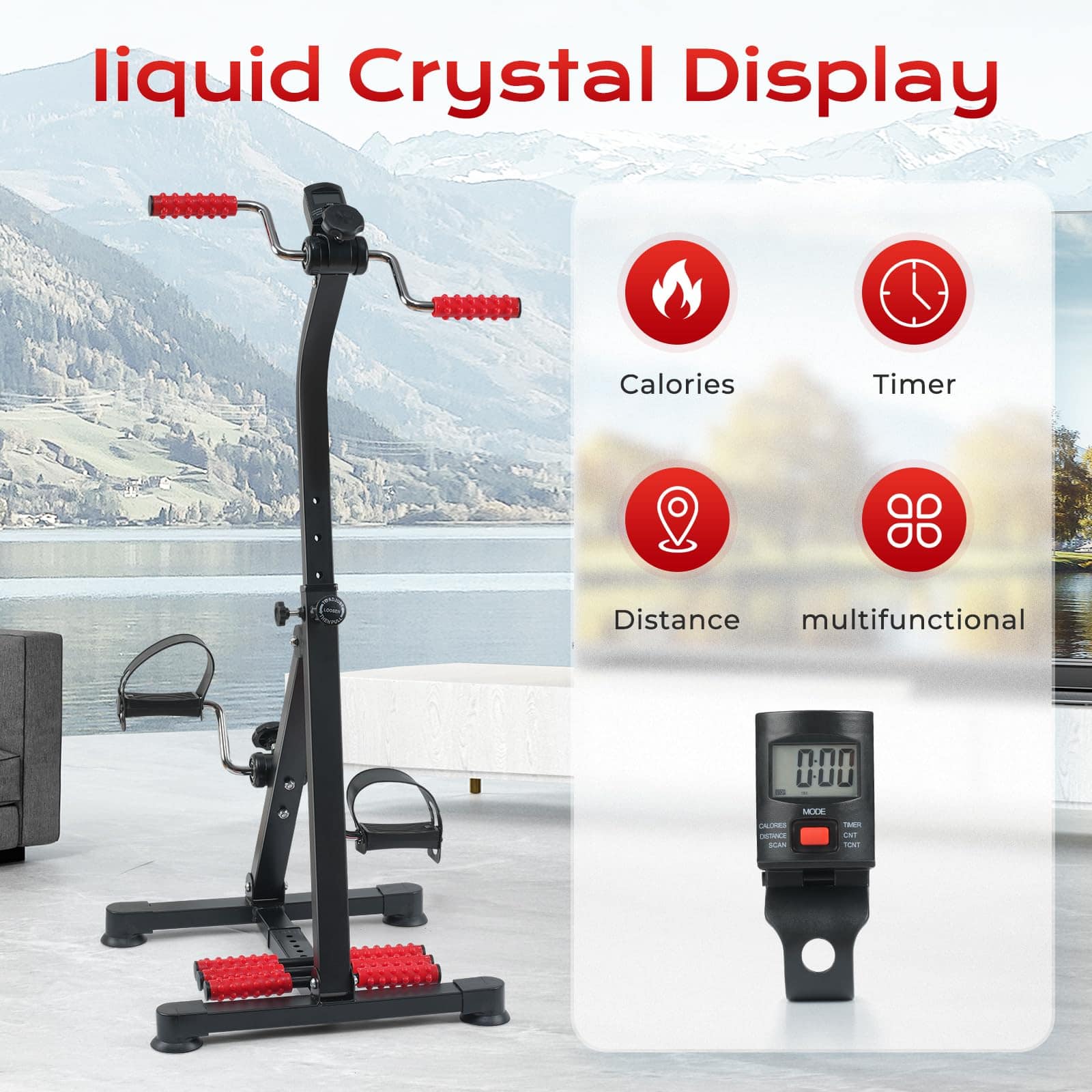 Bicicleta Ejercitadora de Pedales Ajustable ZIDAFIT para - Imagen 8