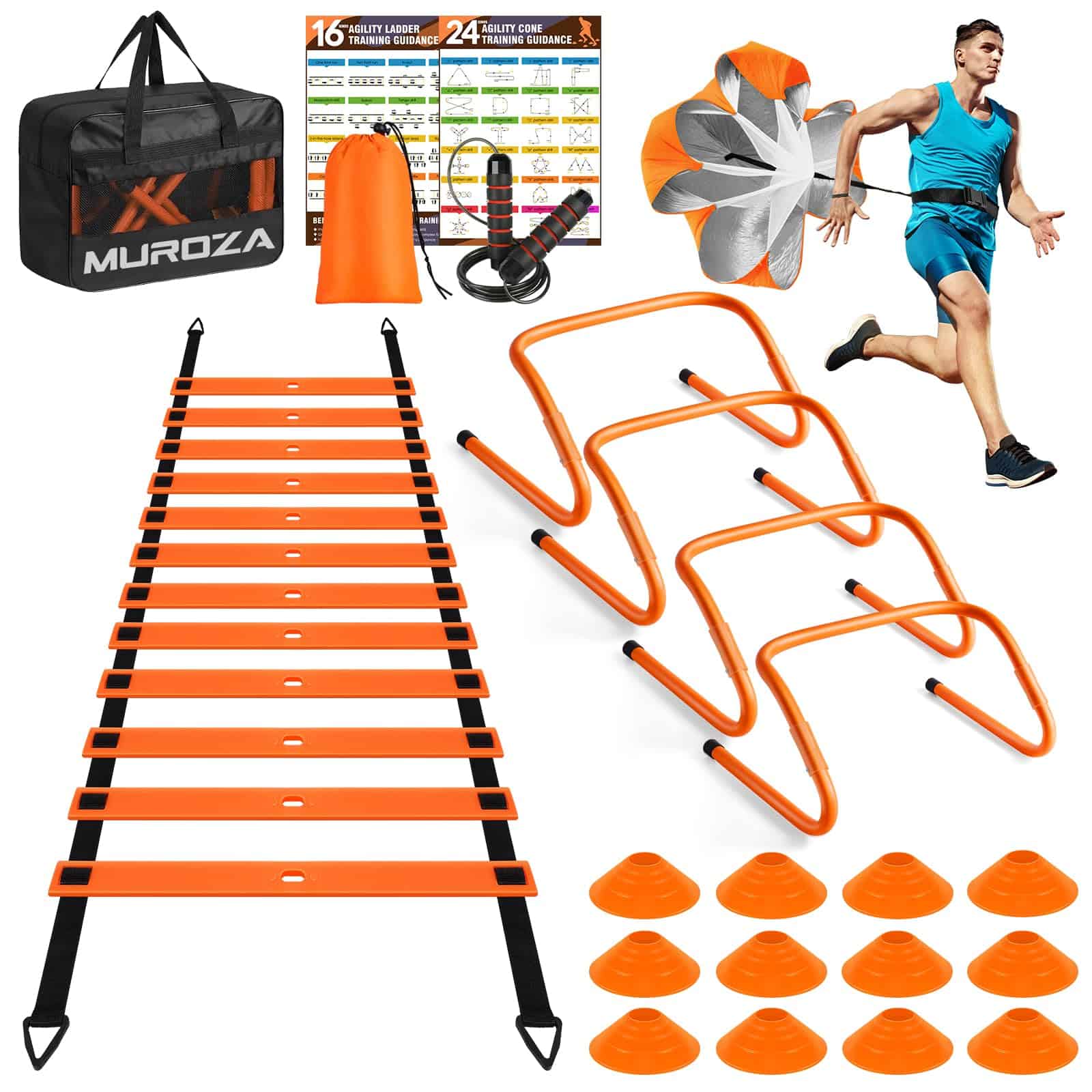Set de Equipos de Entrenamiento de Velocidad de Escalera de