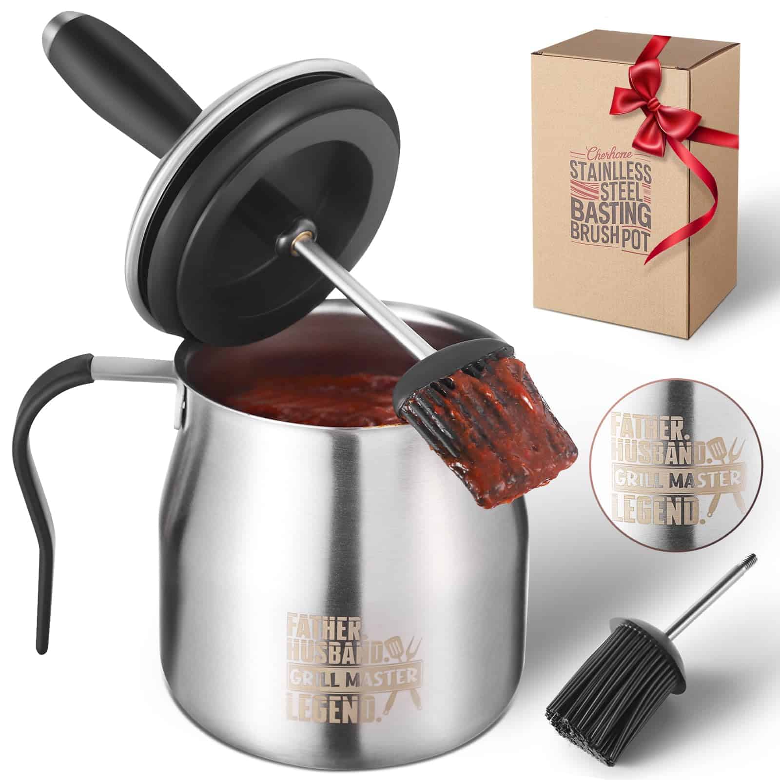 Olla de Marinado para BBQ con Pinceles - Regalos de