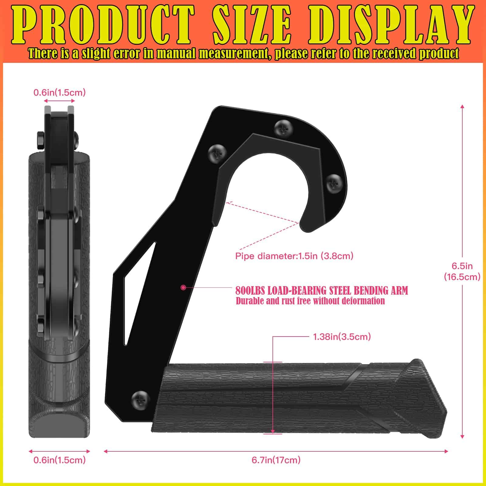 Yuiisenn Asas de Empuñadura Neutral para Barra de - Imagen 8