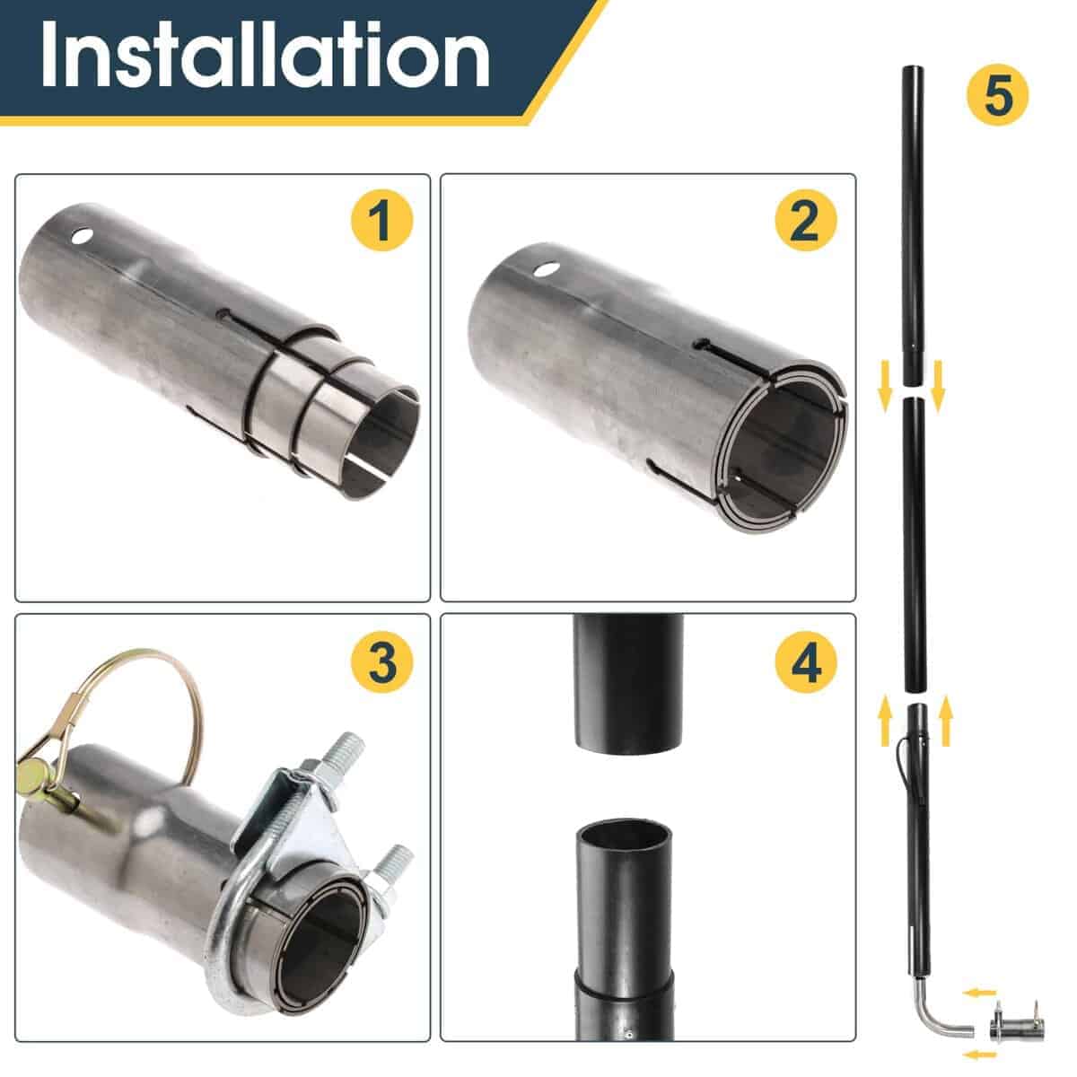 Kit de Extensión de Escape para Generador RV Yufgjdef - Imagen 8