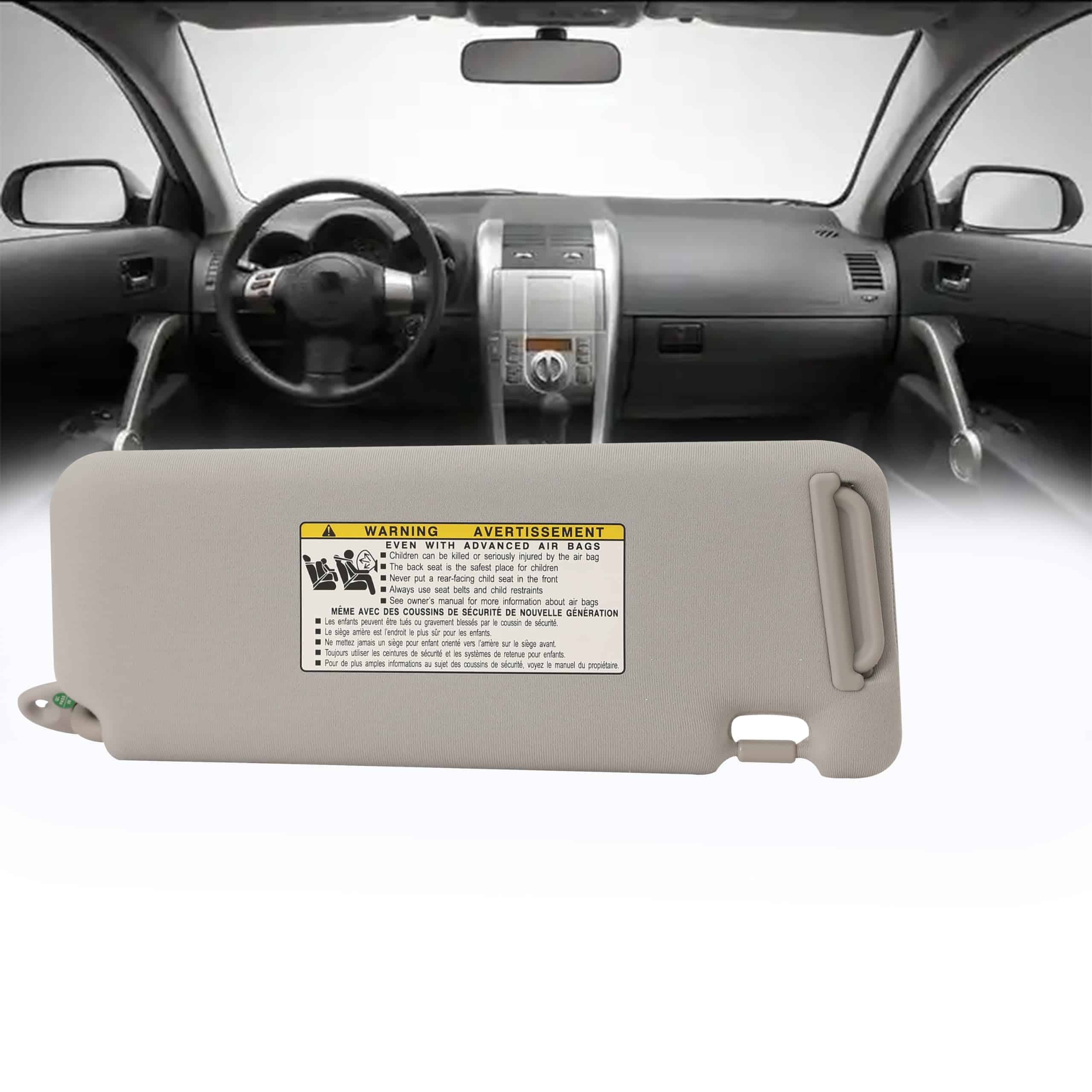 FITIPICI Visera Solar izquierda del lado del conductor - Imagen 5