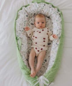 Beeezy Buddies Baby Lounger (Verde/Blanco, Bosque) - para
