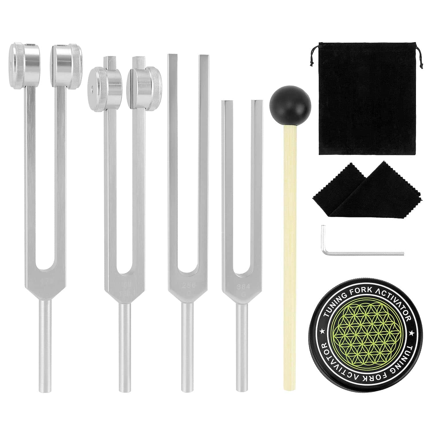 Set de diapasones de resonancia QWORK para sanación -