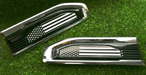 Par de Emblemas Personalizados de Bandera de USA para la