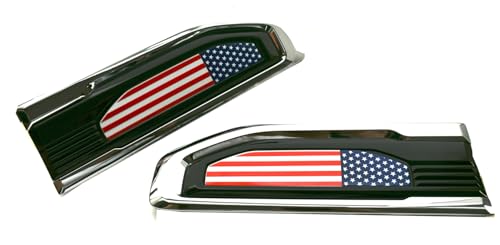 Par de Emblemas Personalizados de Bandera de -Cromo - Imagen 3