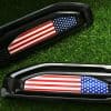 Par de Emblemas Personalizados de Bandera de -Negro