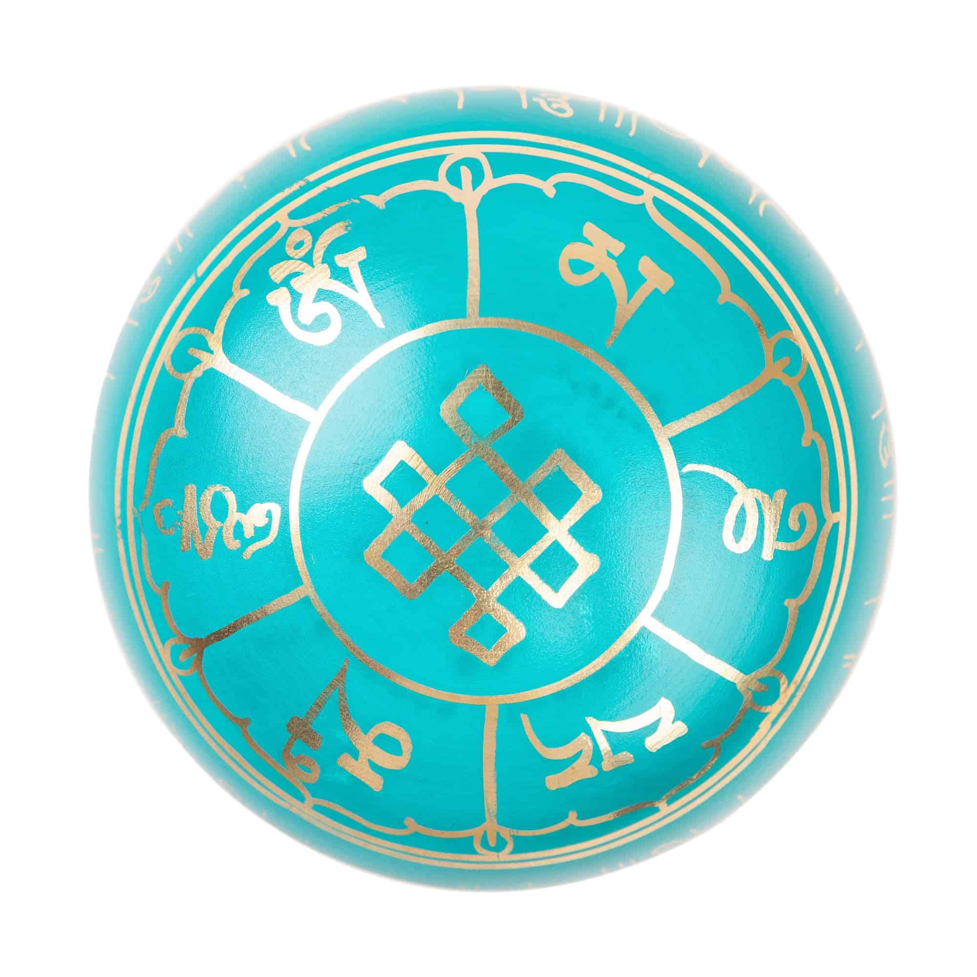 Set de Cuenco Tibetano - 4" Fácil de Tocar -Azul Turquesa - Imagen 3