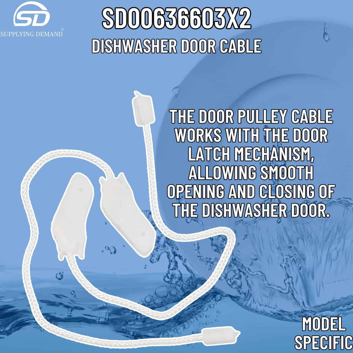 Pack de 2 cables de puerta para lavavajillas Supplying - Imagen 4