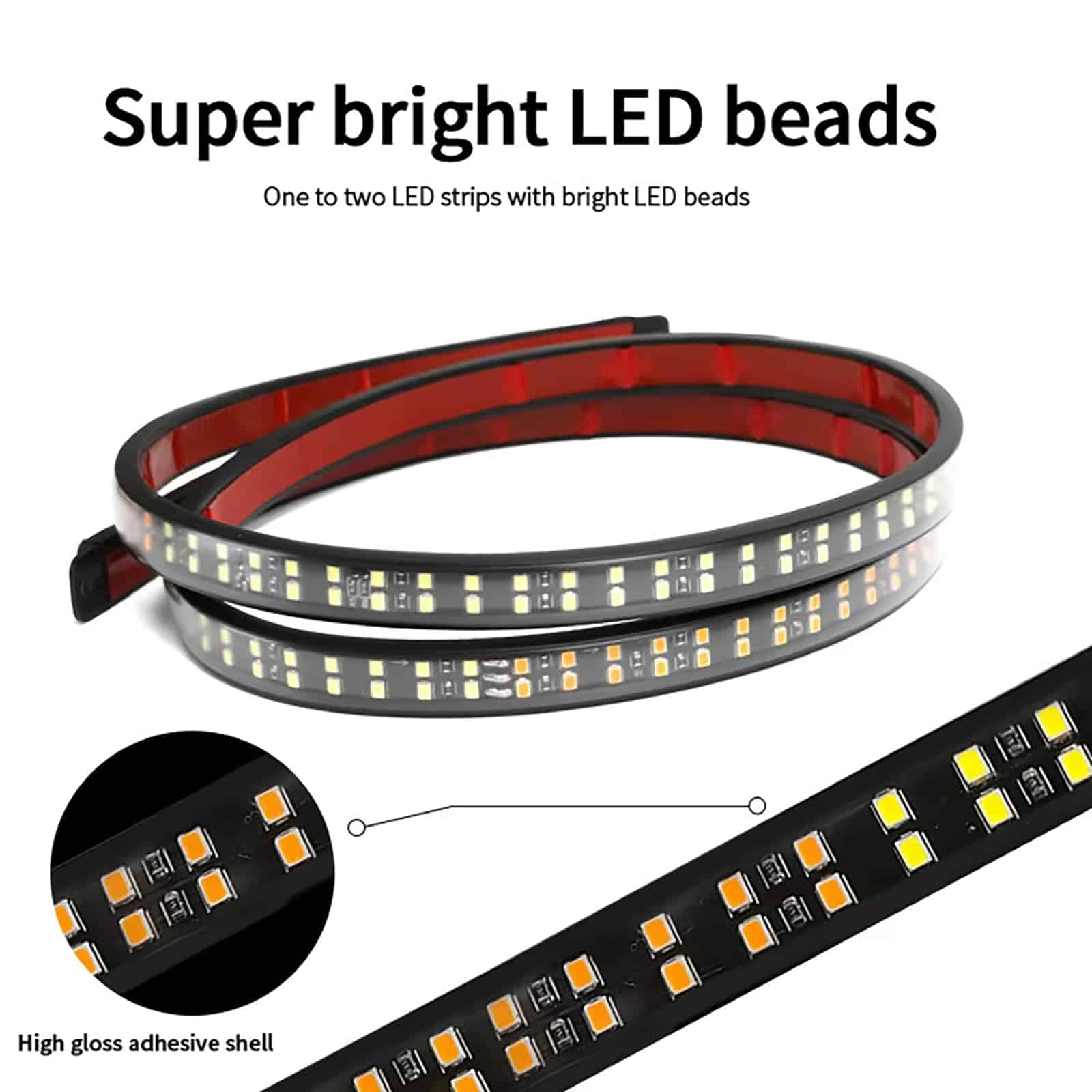 Tira de luces LED de emergencia para camión de 78 pulgadas - Imagen 3