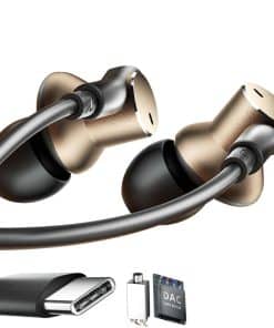 Audífonos con cable USB C con micrófono con cancelación de