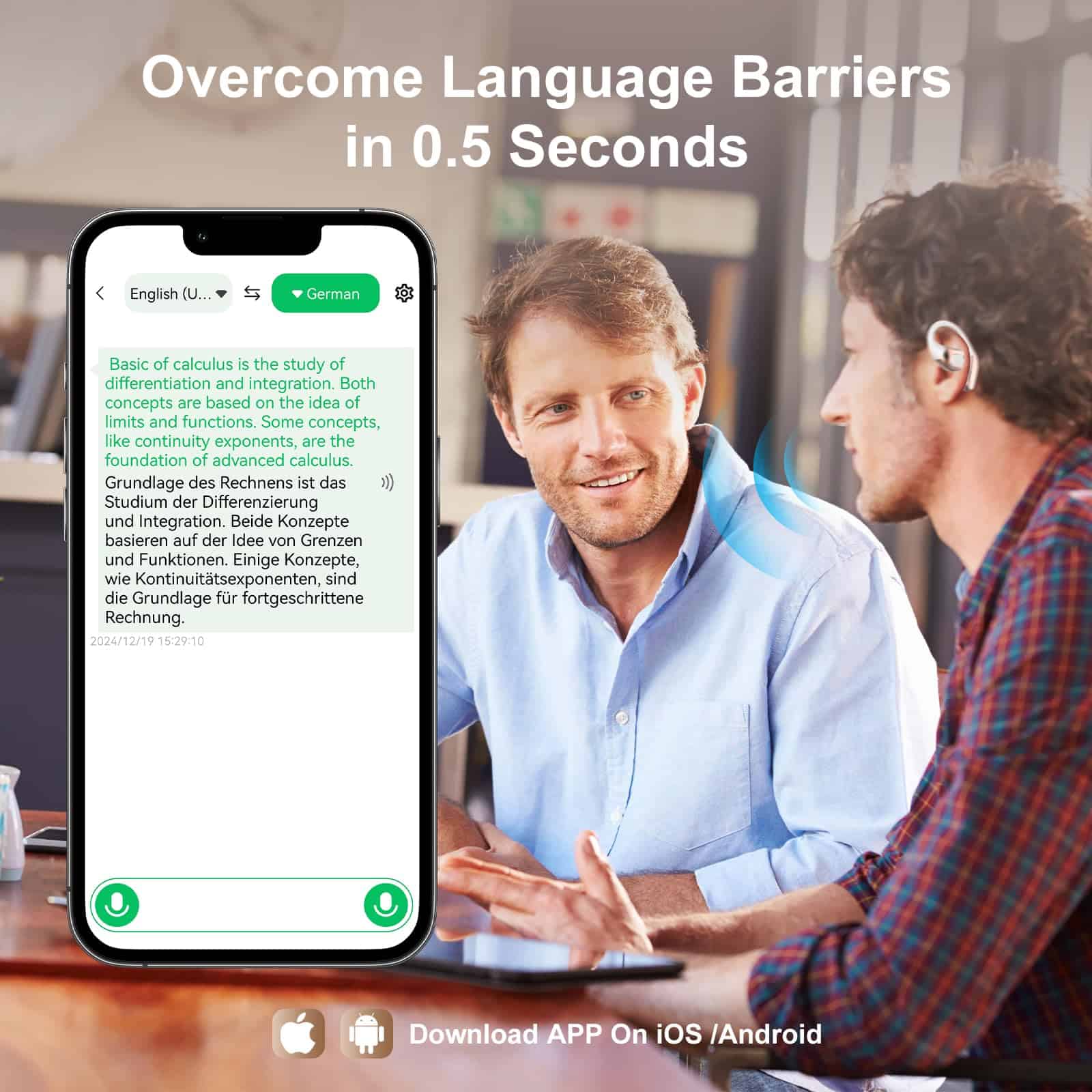 AI OWS Auriculares Traductores de Idiomas, Traducción en - Imagen 5