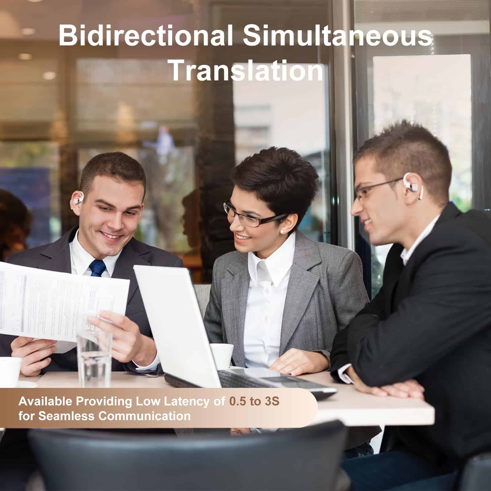 AI OWS Auriculares Traductores de Idiomas, Traducción en - Imagen 8