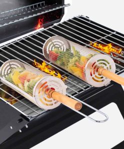 Juegos de Cestas de Parrilla Rodantes Apilables 2PCS,