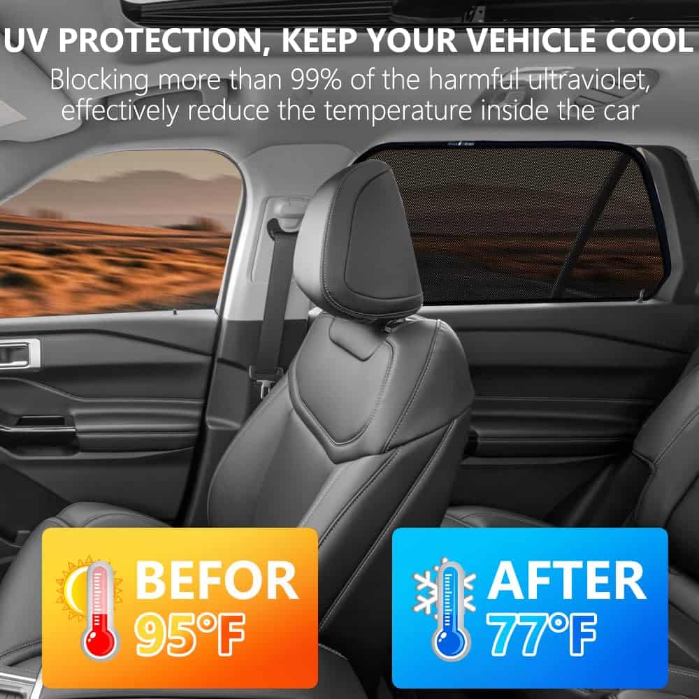 Persianas para ventanas BWEN, Parasol magnético para - Imagen 3