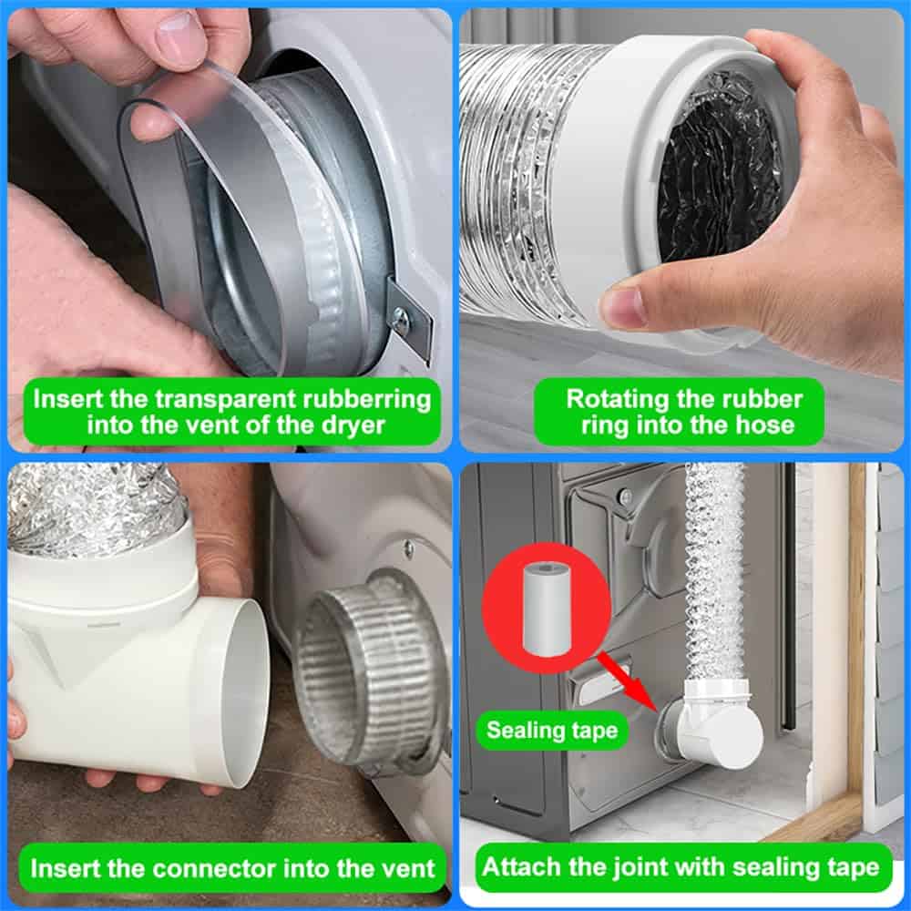Kit de Conexión para Secadora, Codo de Ventilación para - Imagen 8