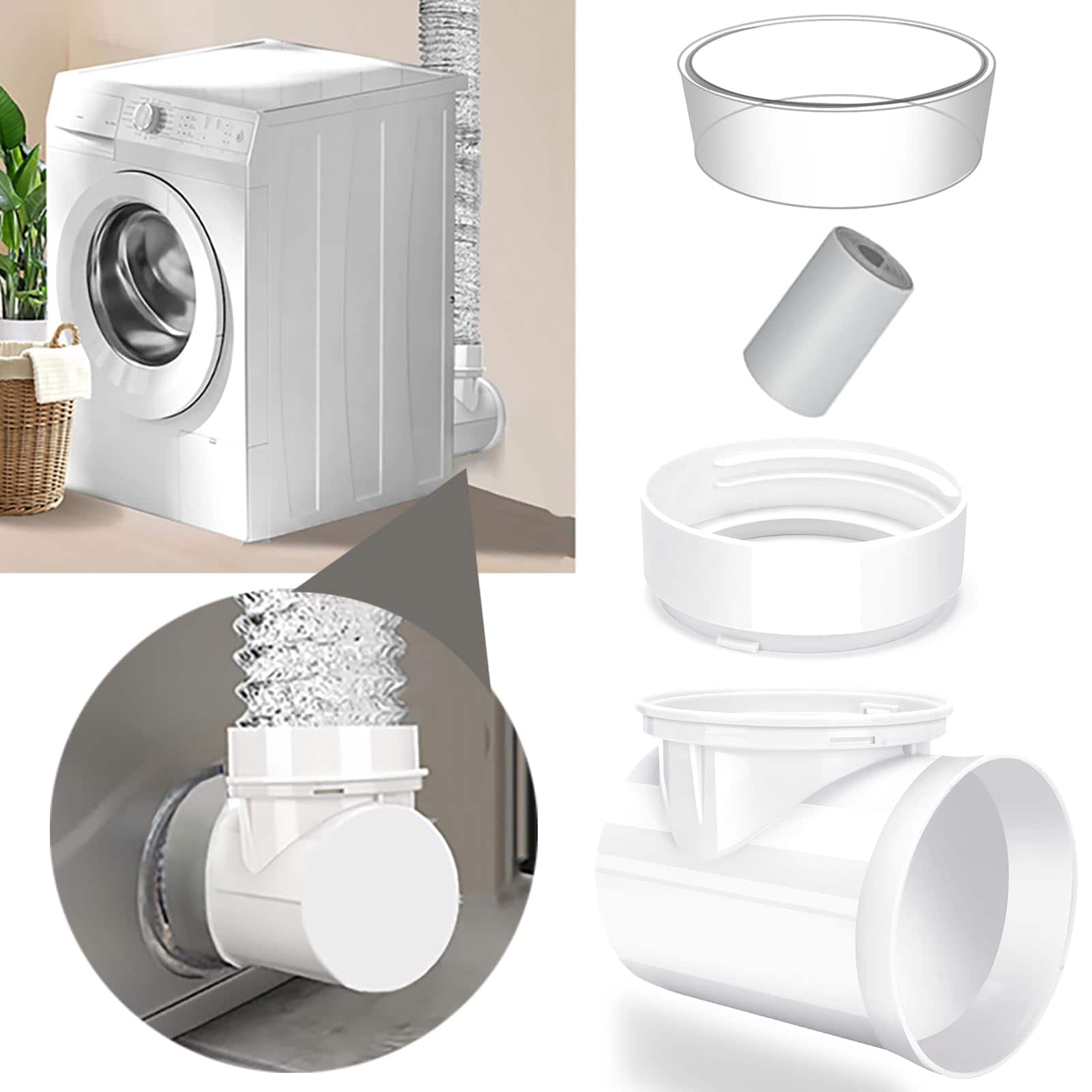 Kit de Conexión para Secadora, Codo de Ventilación para
