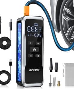 Inflador de neumáticos portátil JUSUOX, Compresor de aire,