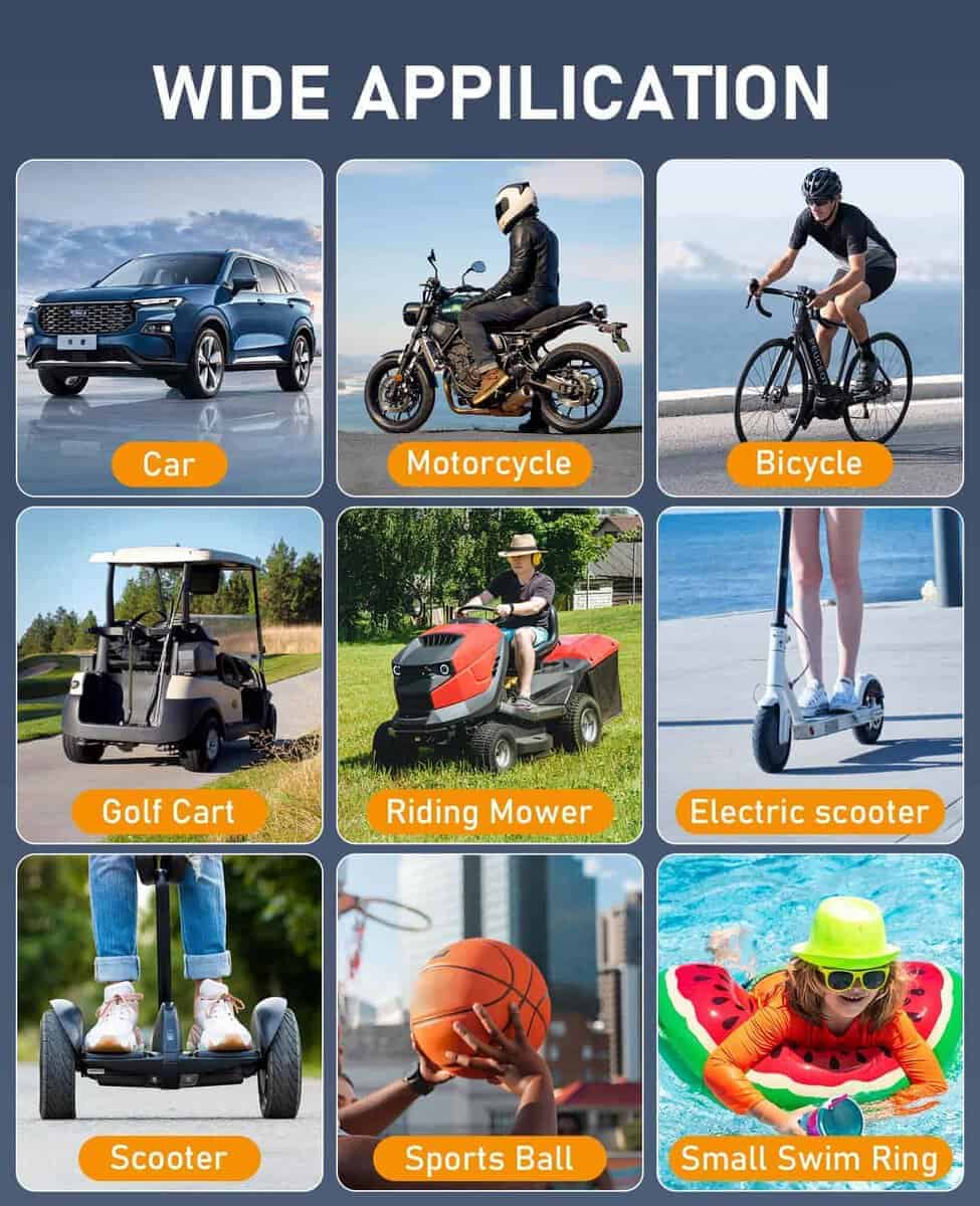 Inflador de neumáticos portátil JUSUOX, Compresor de aire, - Imagen 8