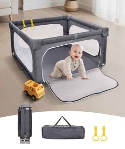 Corralito plegable para bebés, 50�50 pulgadas, cercas de
