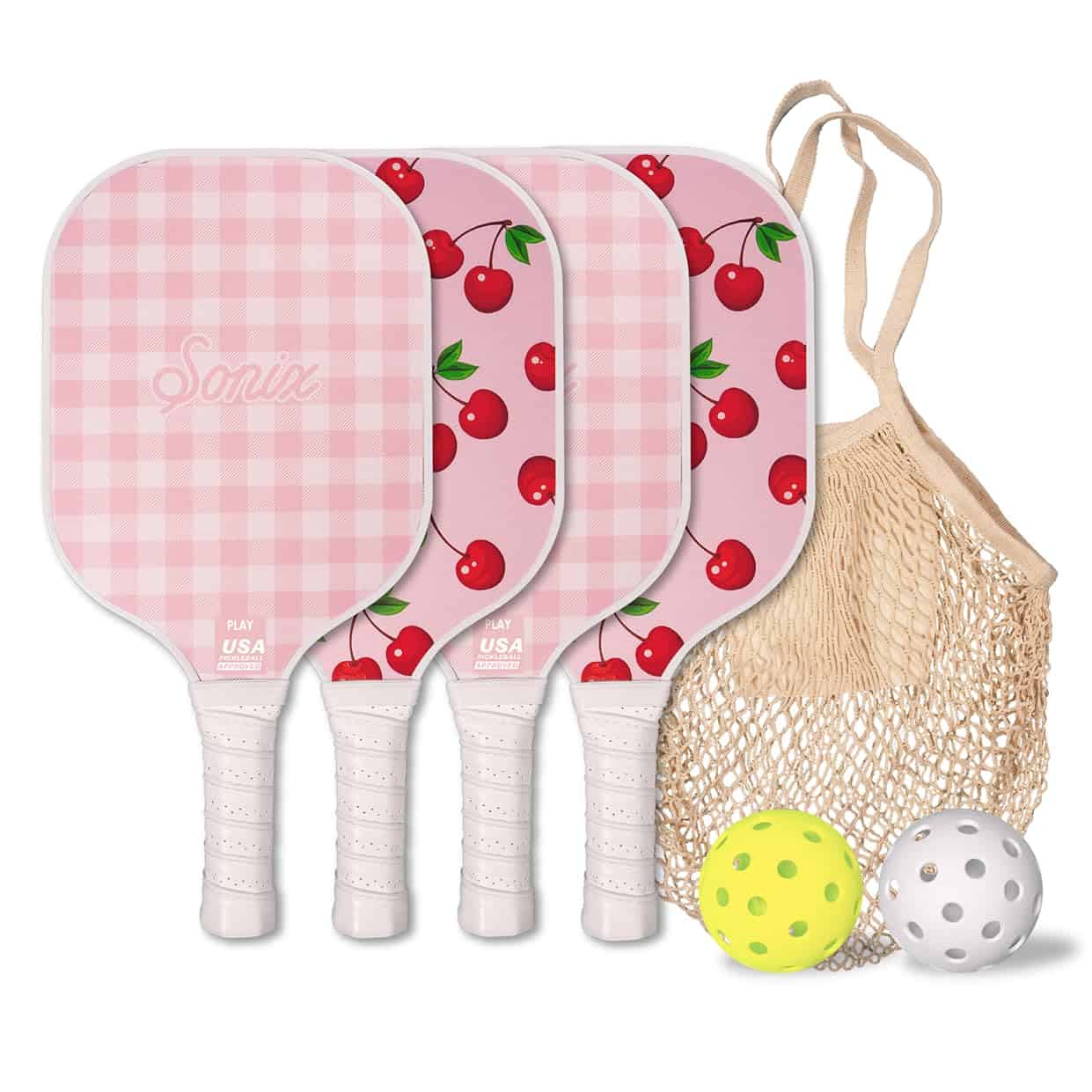Set de 4 Palas de Pickleball Sonix | Aprobado -Cherry on Top
