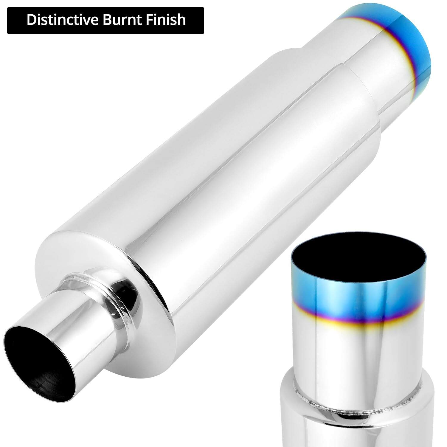 Silenciador de Escape Universal 2.5" de Entrada, 4" de - Imagen 4