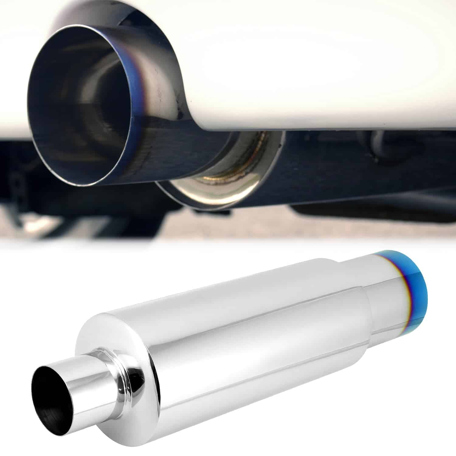 Silenciador de Escape Universal 2.5" de Entrada, 4" de - Imagen 9