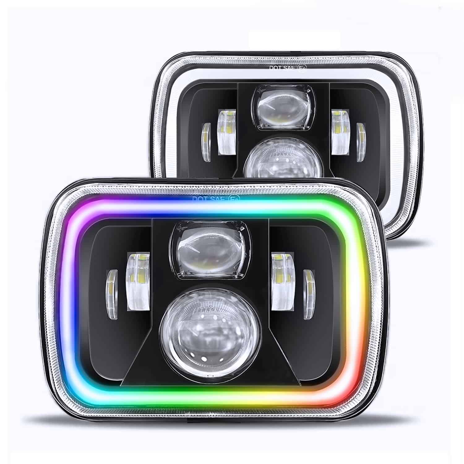 JHLion Upgraded NEW 1000% Bright RGB 5x7 Faros LED con DRL